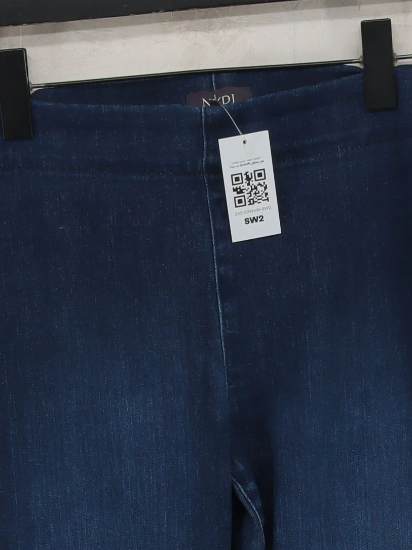 NYDJ Women's Jeans UK 12 Blue Cotton with Lyocell Modal, Elastane Skinny - Image 3