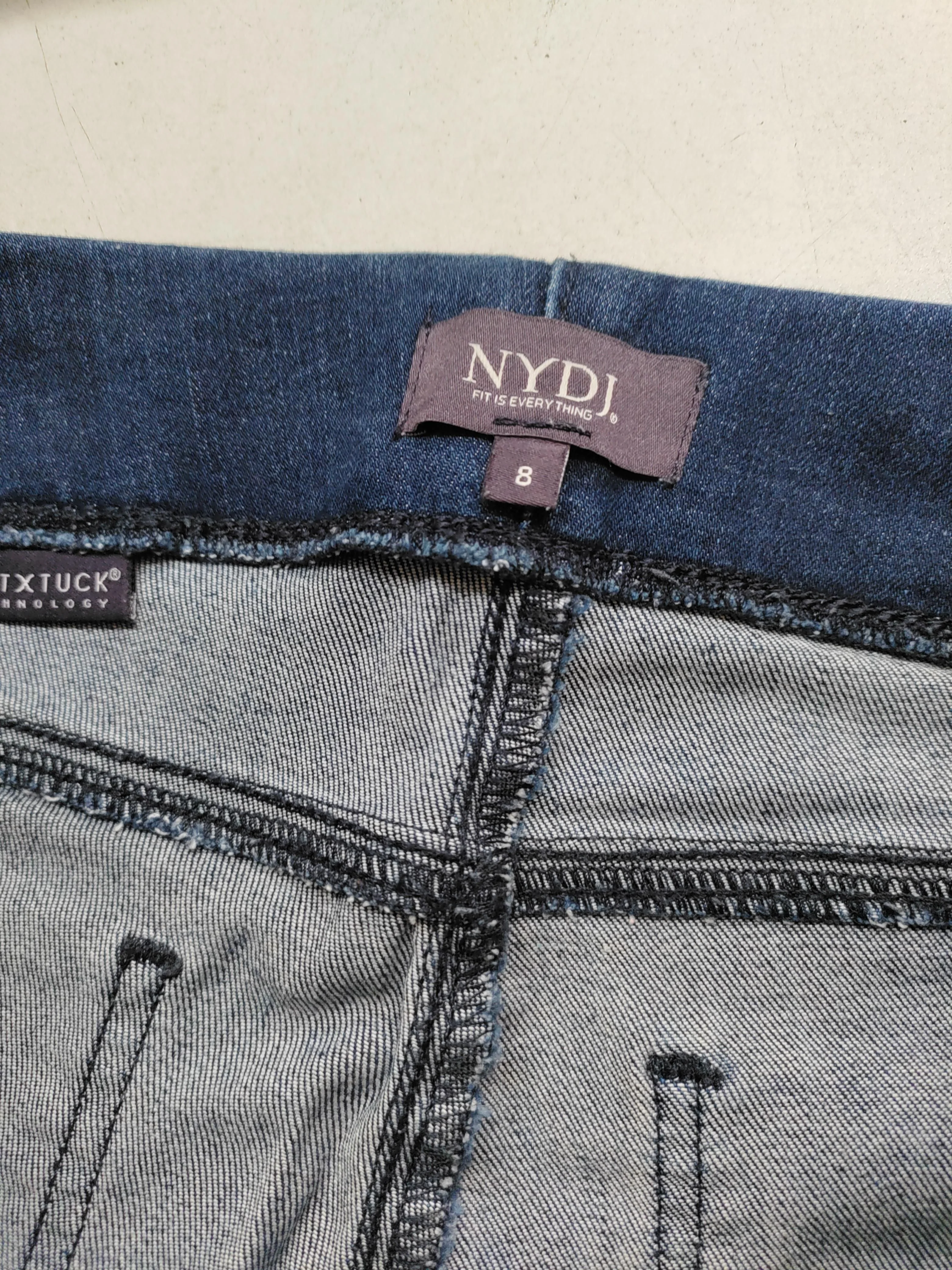 NYDJ Women's Jeans UK 12 Blue Cotton with Lyocell Modal, Elastane Skinny - Image 5
