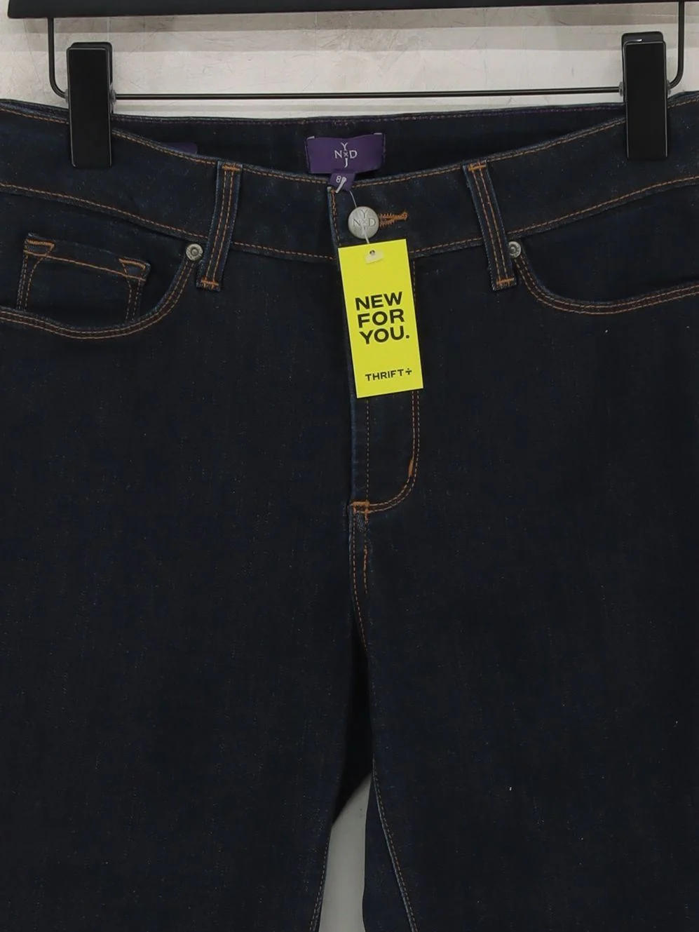 NYDJ Women's Jeans UK 12 Blue Cotton with Polyester, Viscose, Elastane Straight - Image 3