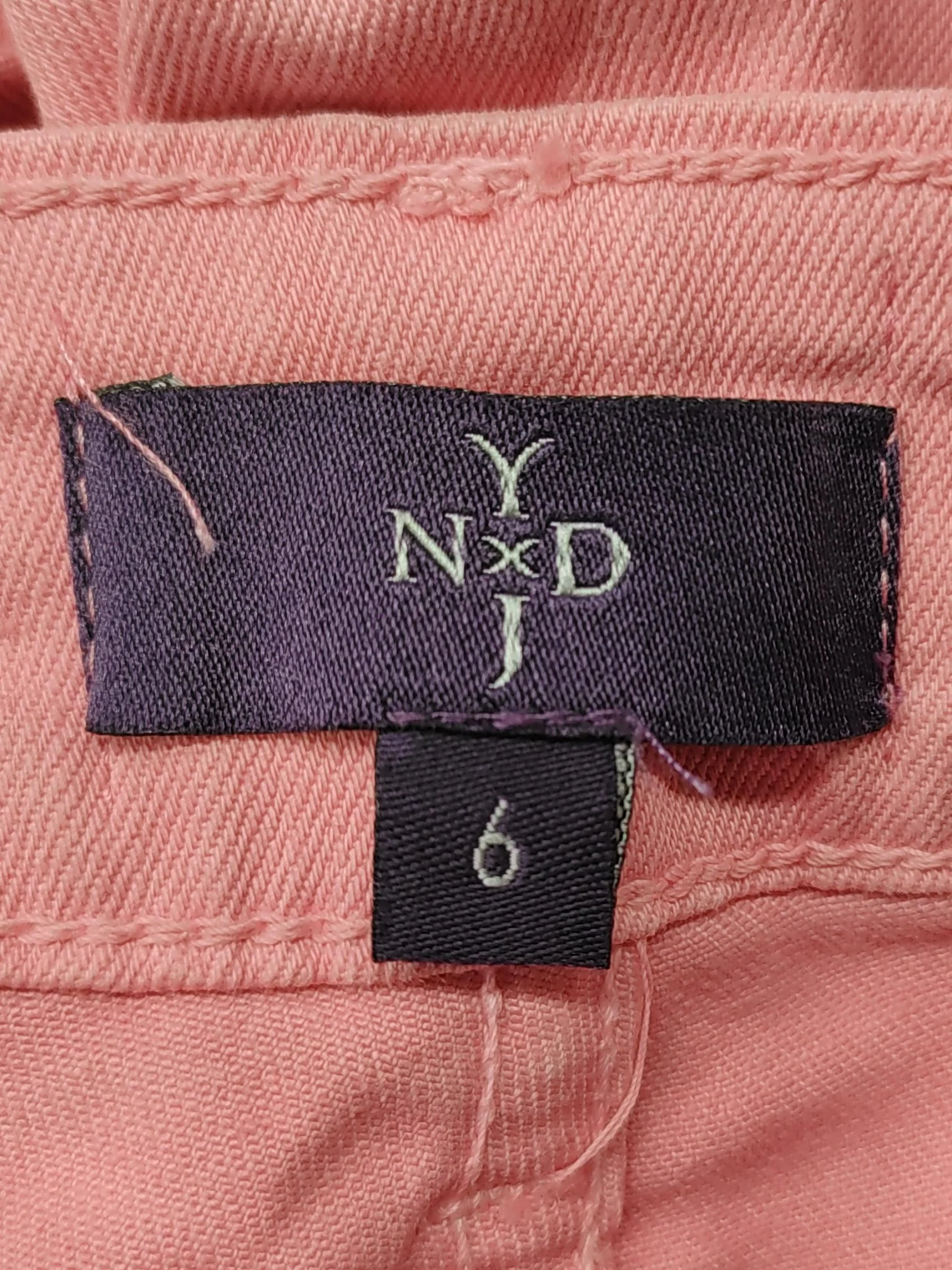 NYDJ Women's Trousers UK 10 Pink Cotton with Spandex Straight Chino - Image 6
