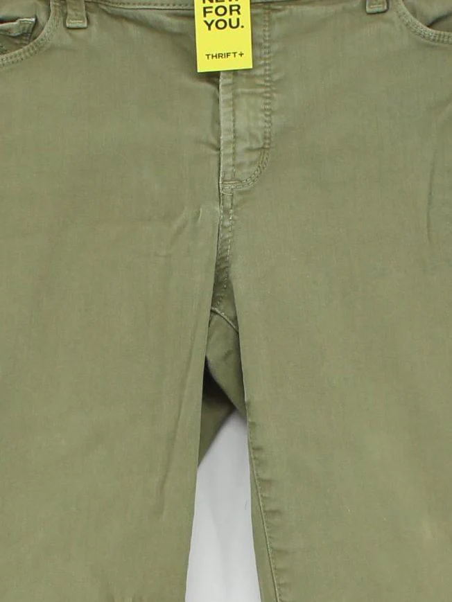 NYDJ Women's Trousers UK 12 Green Cotton with Elastane Straight Chino - Image 3