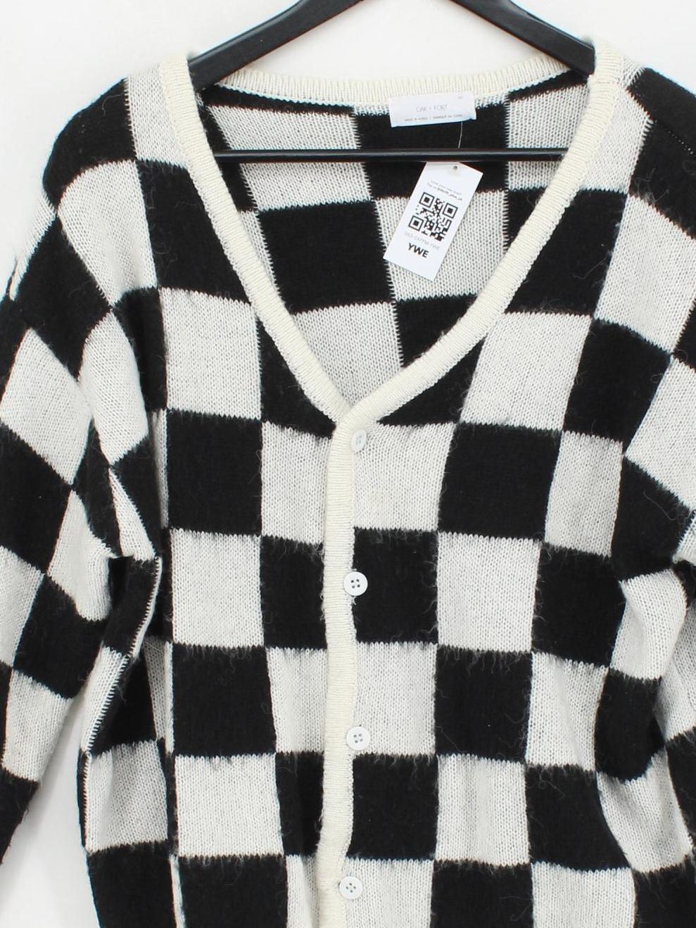 Oak + Fort Women's Cardigan S Multi Polyester with Mohair, Wool Cardigan - Image 3