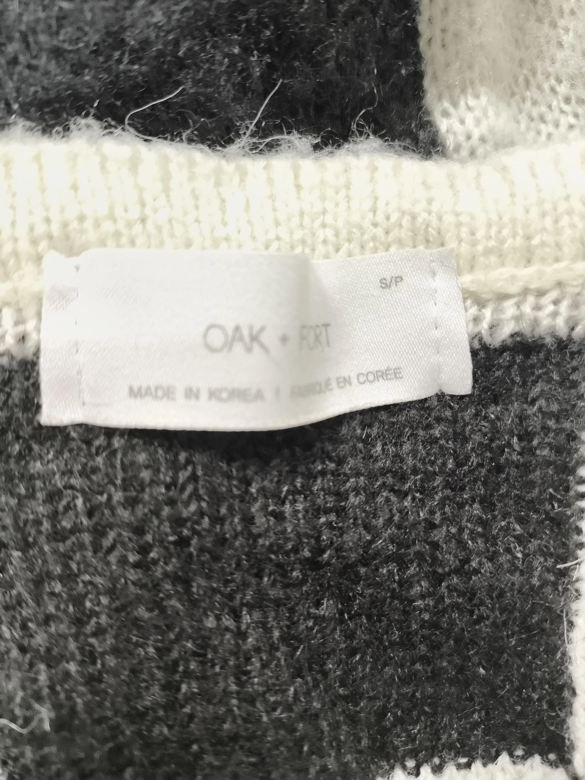 Oak + Fort Women's Cardigan S Multi Polyester with Mohair, Wool Cardigan - Image 6