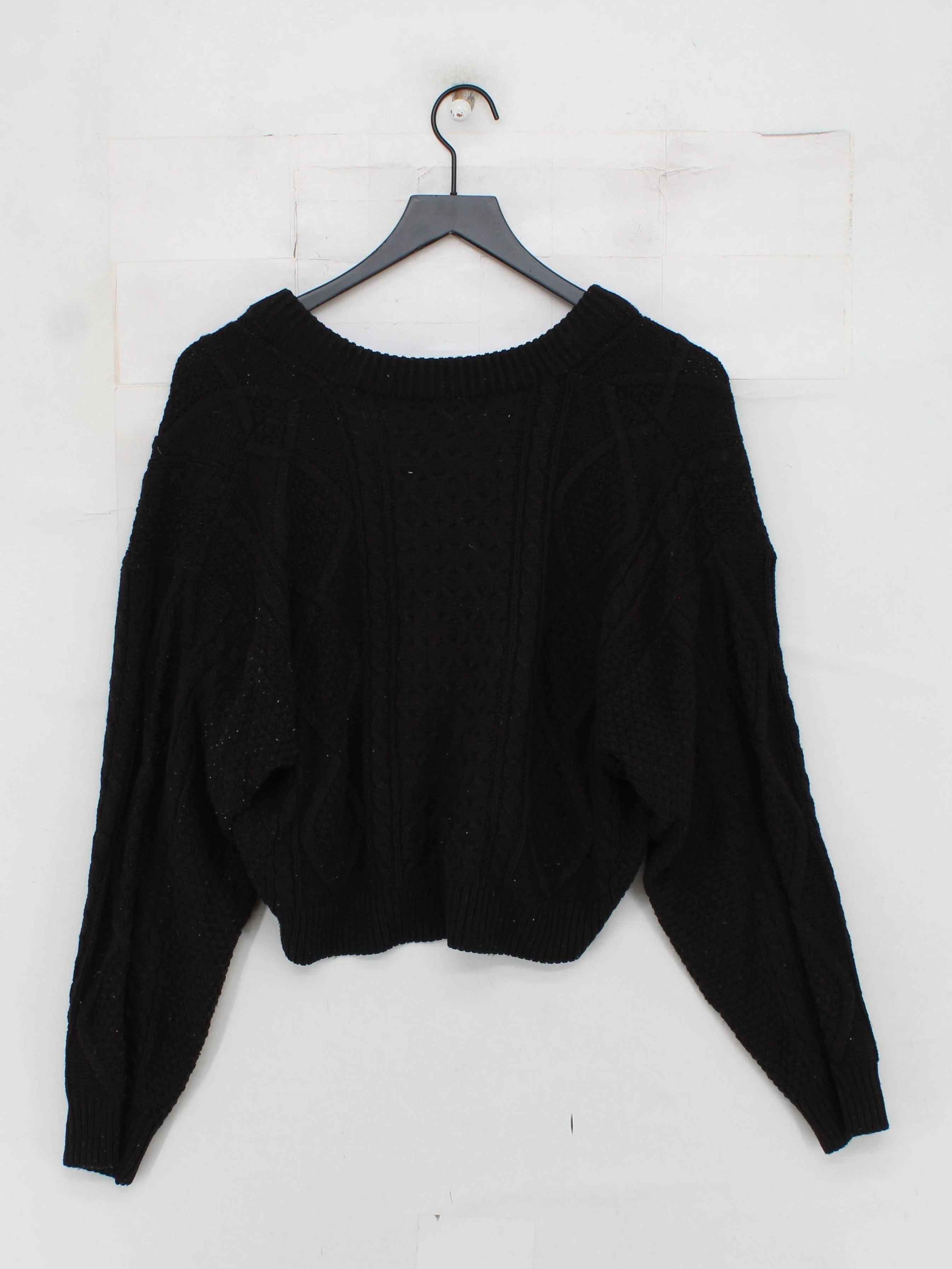 Oak + Fort Women's Jumper S Black 100% Acrylic V-Neck Pullover - Image 2