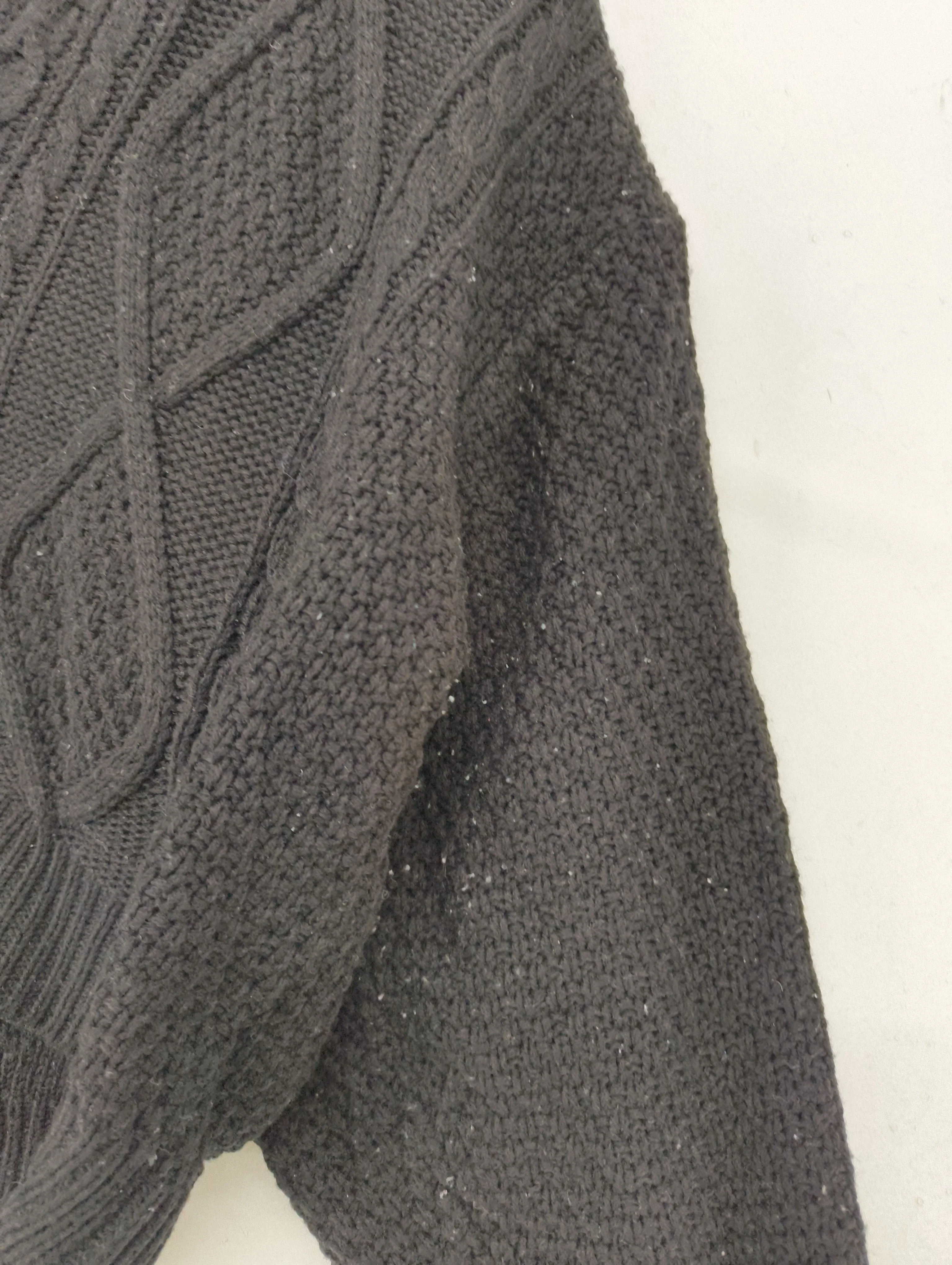 Oak + Fort Women's Jumper S Black 100% Acrylic V-Neck Pullover - Image 5
