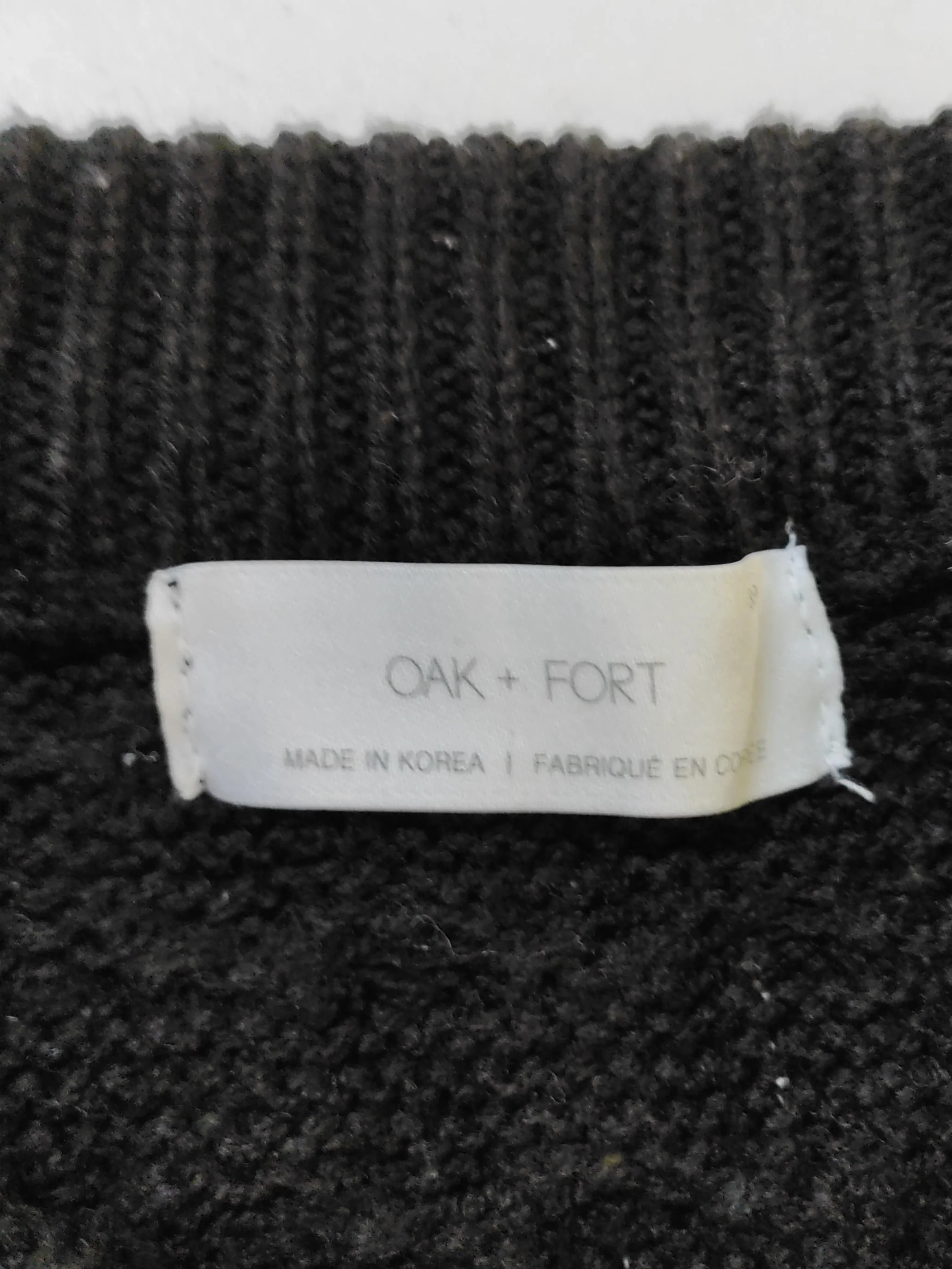 Oak + Fort Women's Jumper S Black 100% Acrylic V-Neck Pullover - Image 6
