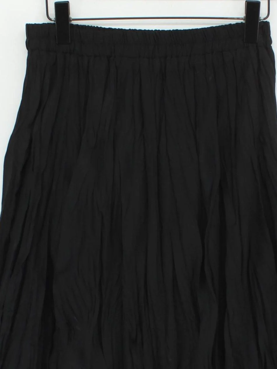 Oak + Fort Women's Midi Skirt S Black 100% Other Midi Pleated - Image 3