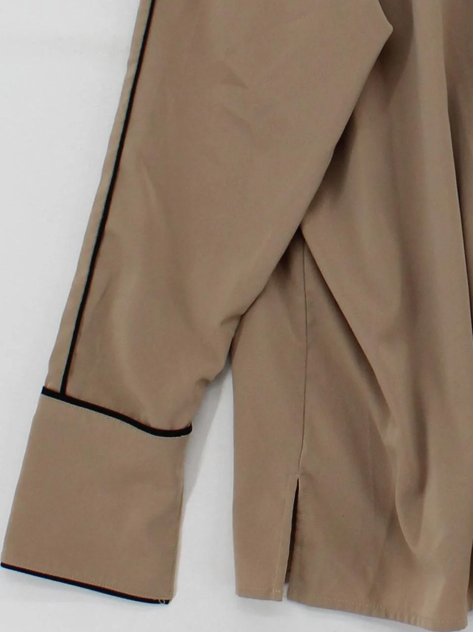 Oak + Fort Women's Shirt S Tan 100% Polyester Long Sleeve Collared Basic - Image 4