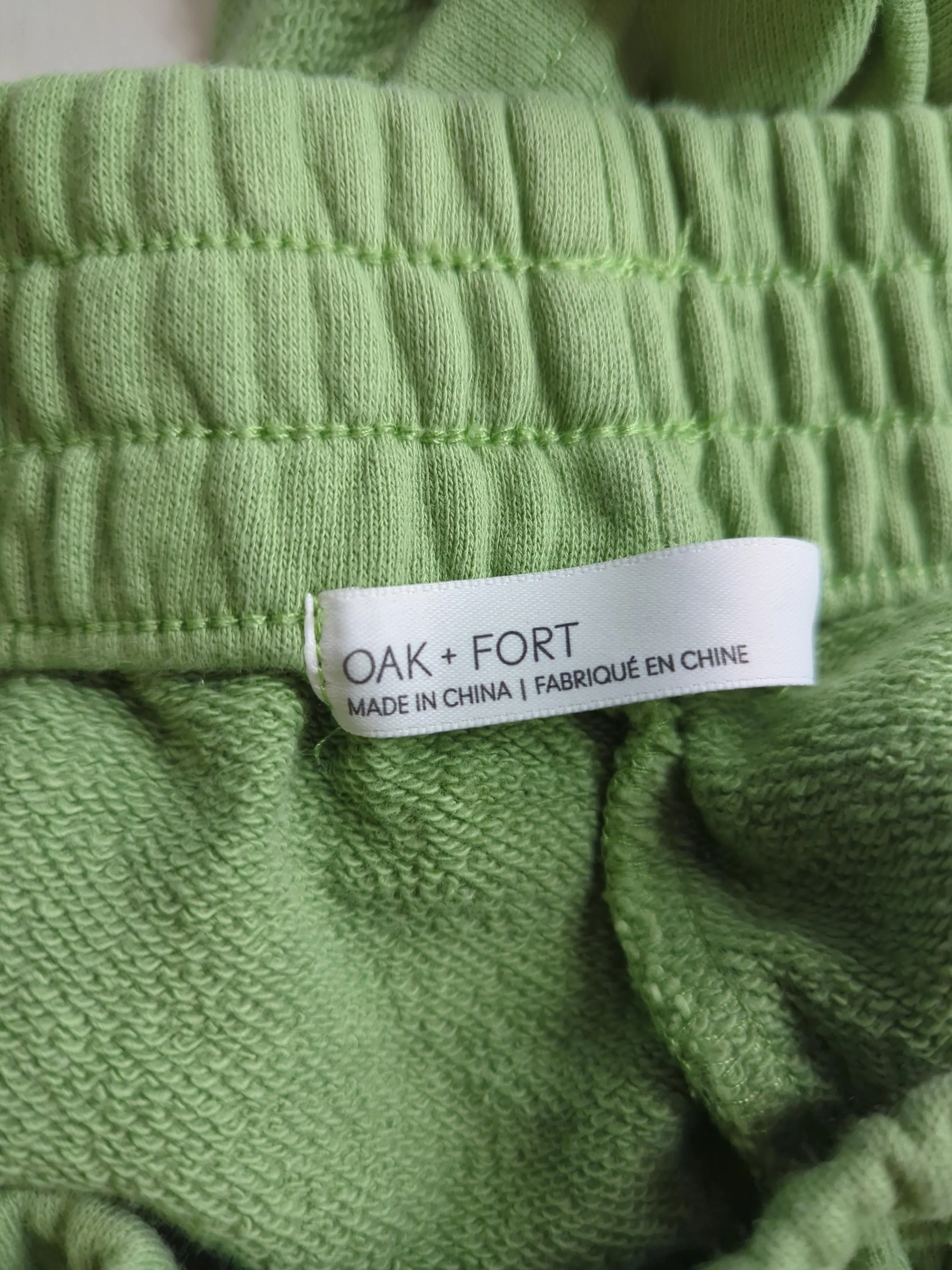 Oak + Fort Women's Shorts XS Green 100% Cotton Sweat - Image 5