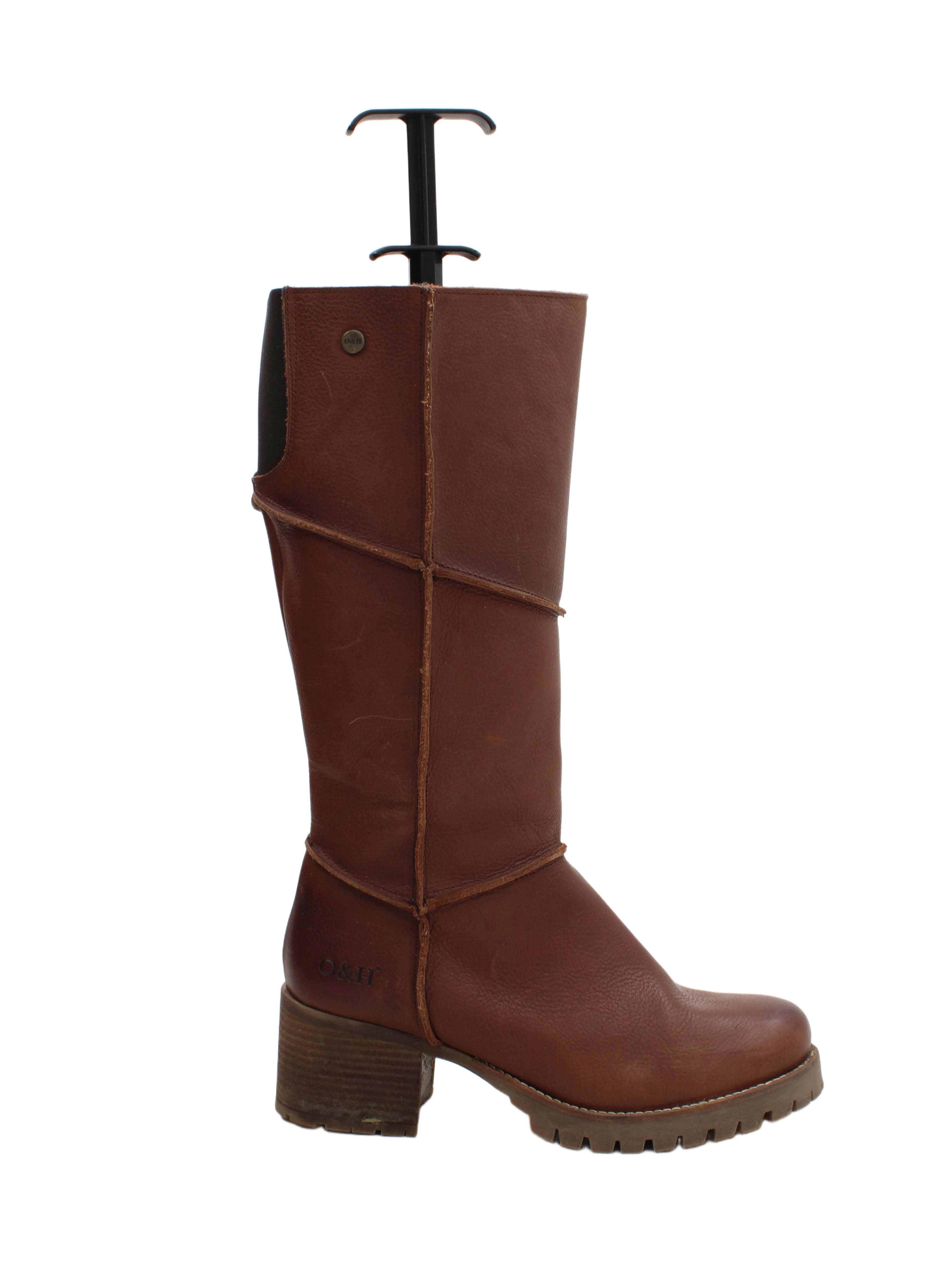 Oak & Hyde Women's Boots UK 6 Brown 100% Leather Riding Boot