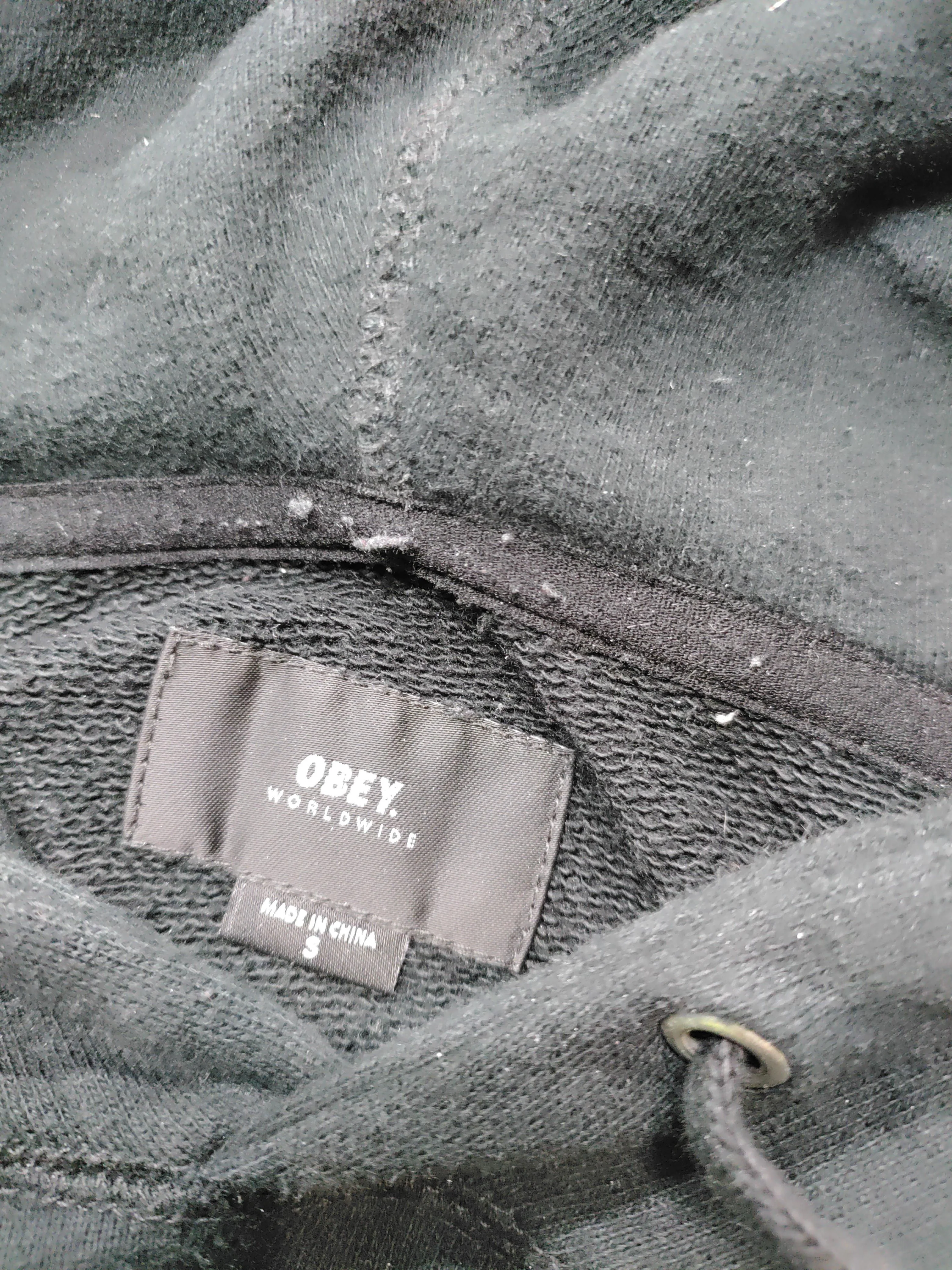 Obey Men's Hoodie S Black Cotton with Polyester Pullover - Image 6