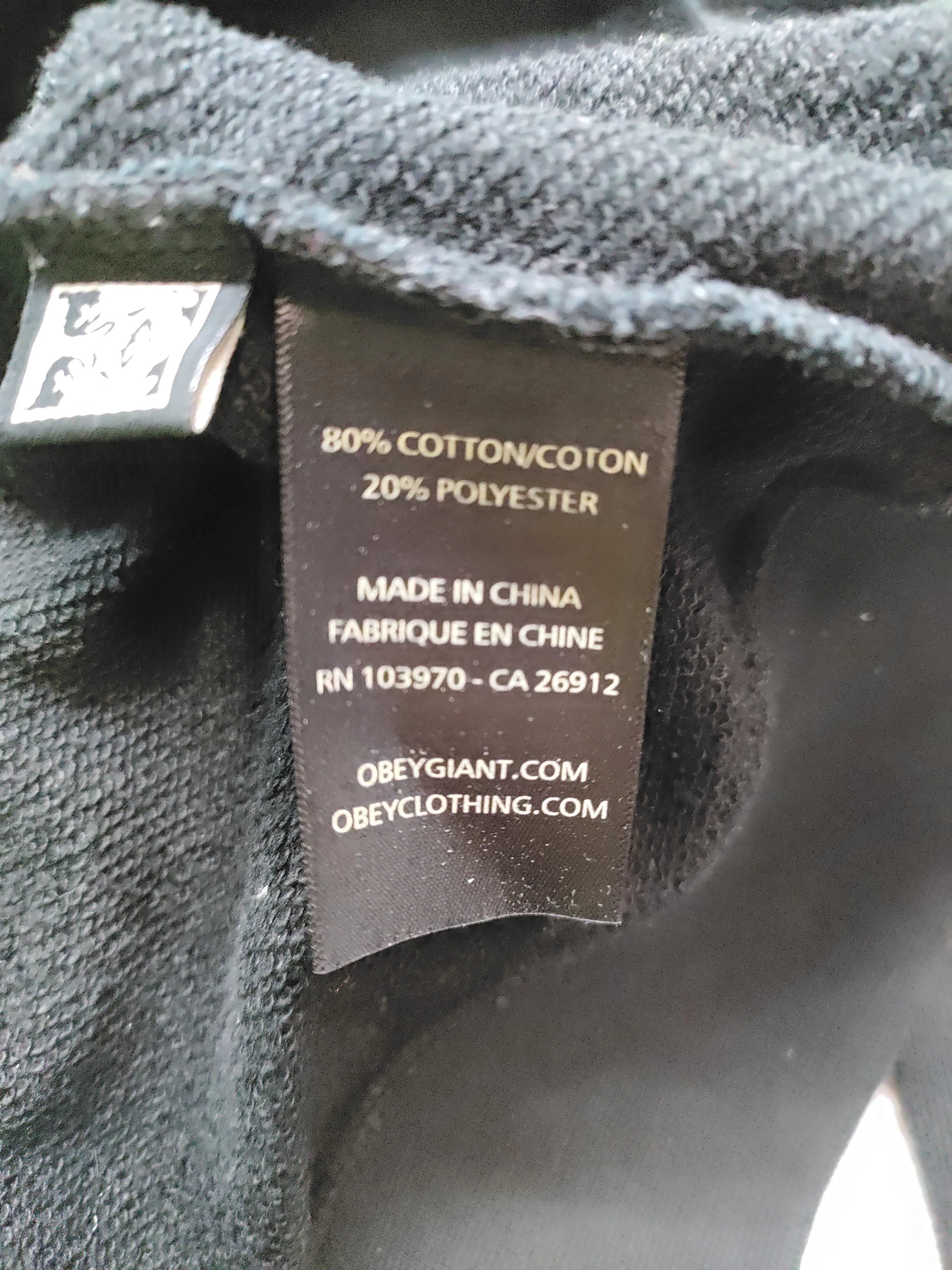 Obey Men's Hoodie S Black Cotton with Polyester Pullover - Image 7