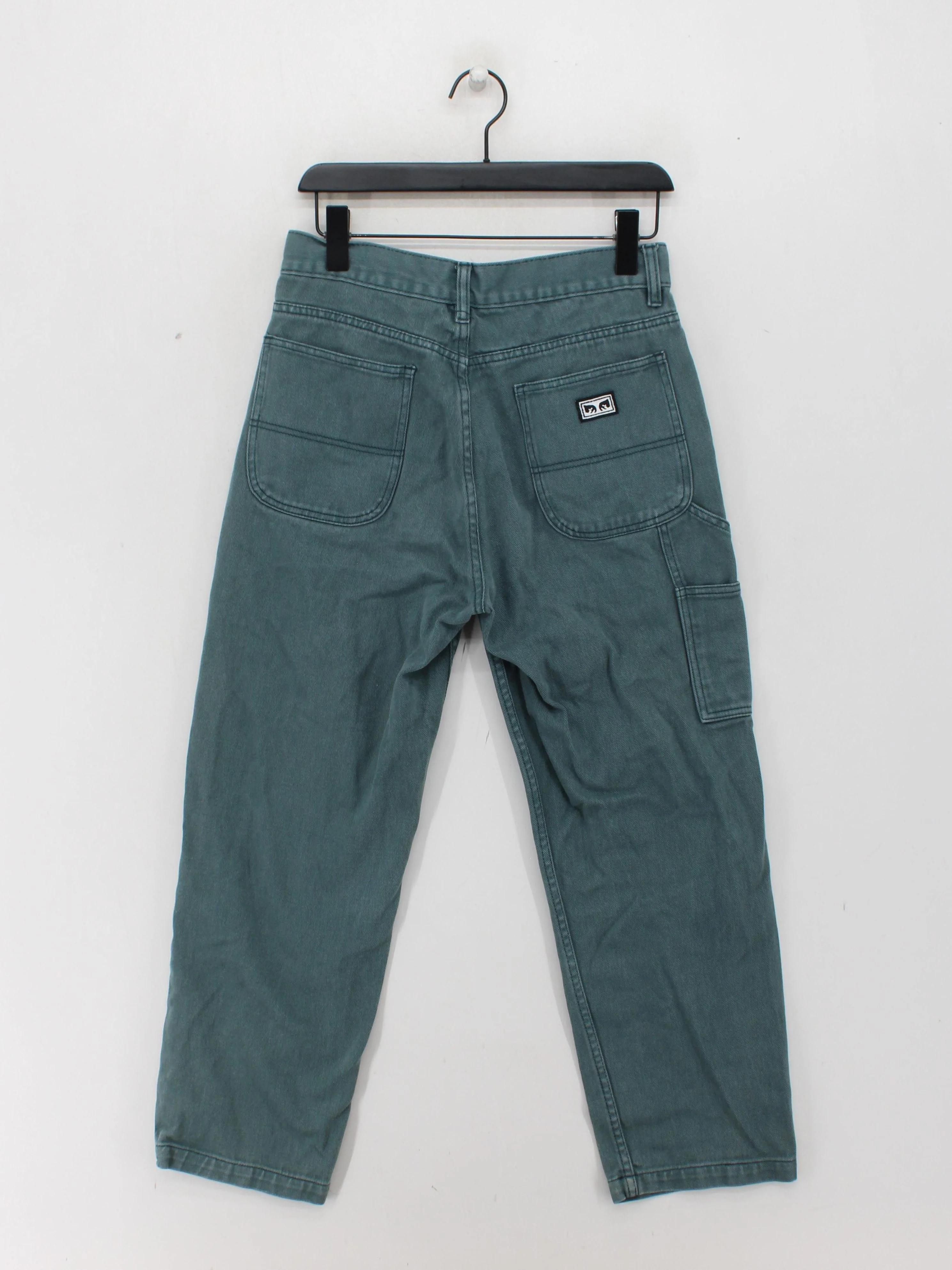 Obey Men's Trousers S Green 100% Cotton Straight Chino - Image 2