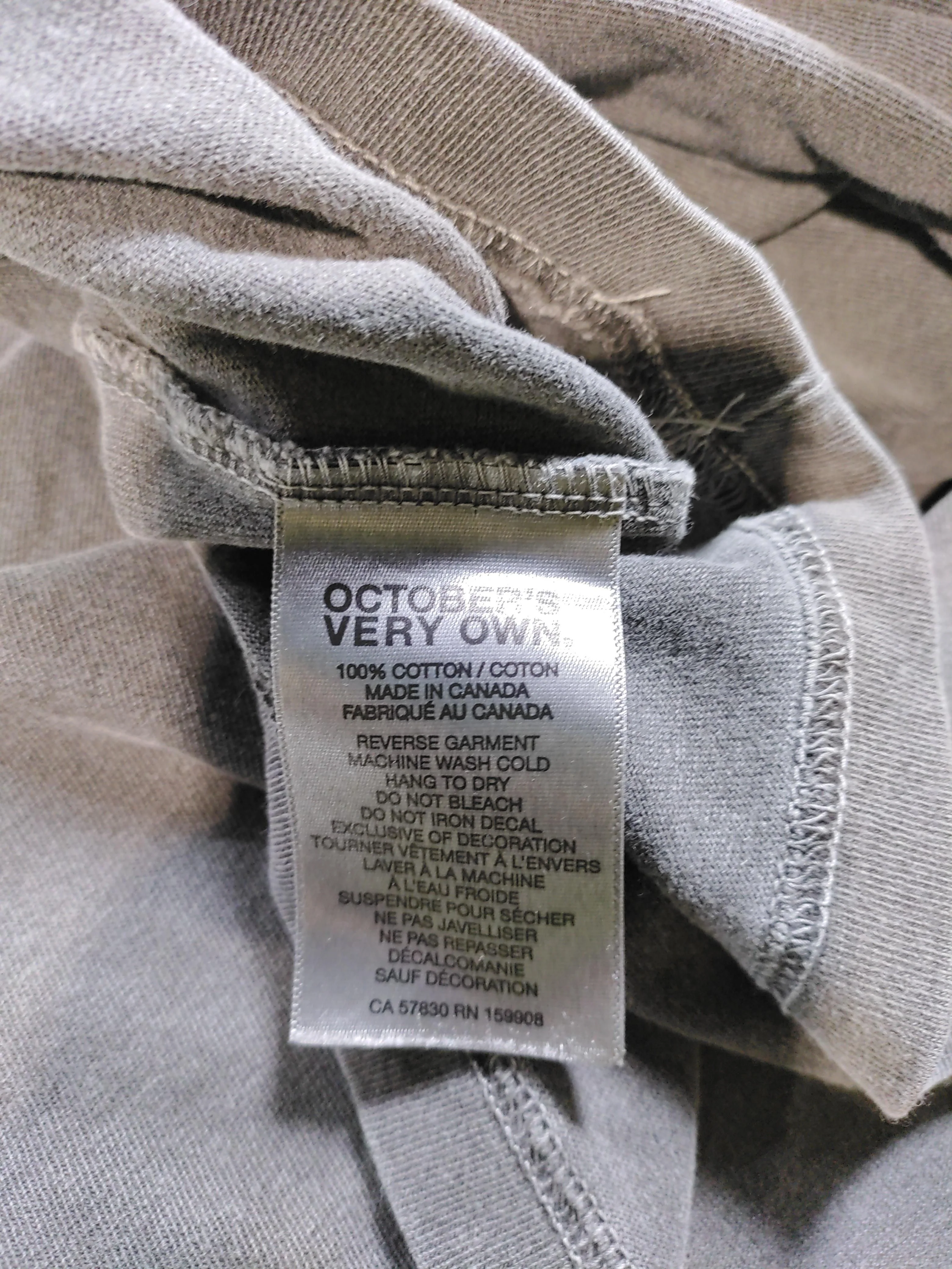 October's Very Own Men's T-Shirt L Grey Graphic 100% Cotton Basic - Image 6