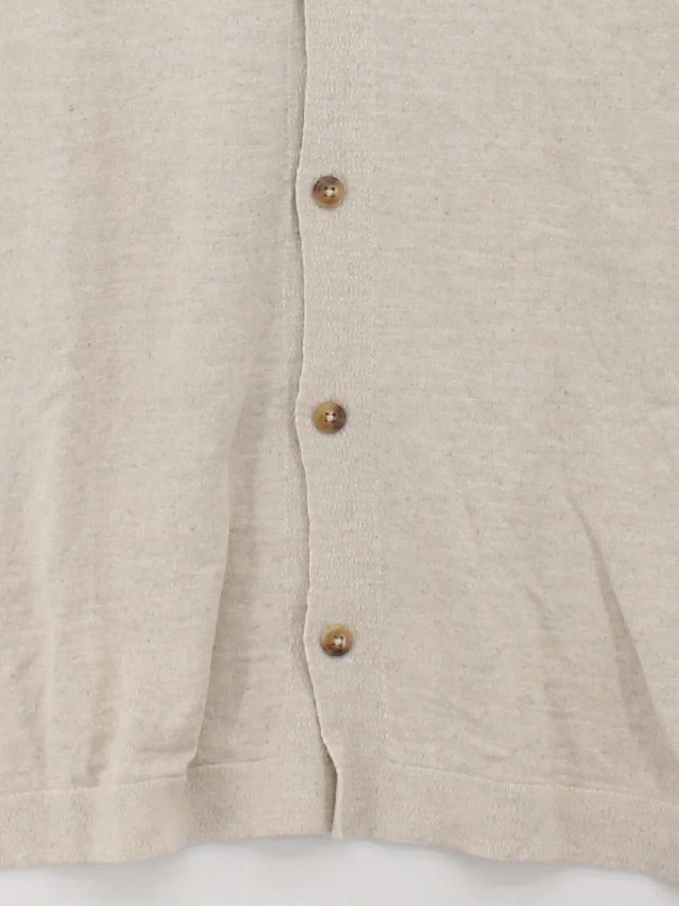 Octobre Editions Men's Shirt L Cream Cotton with Linen Basic - Image 4