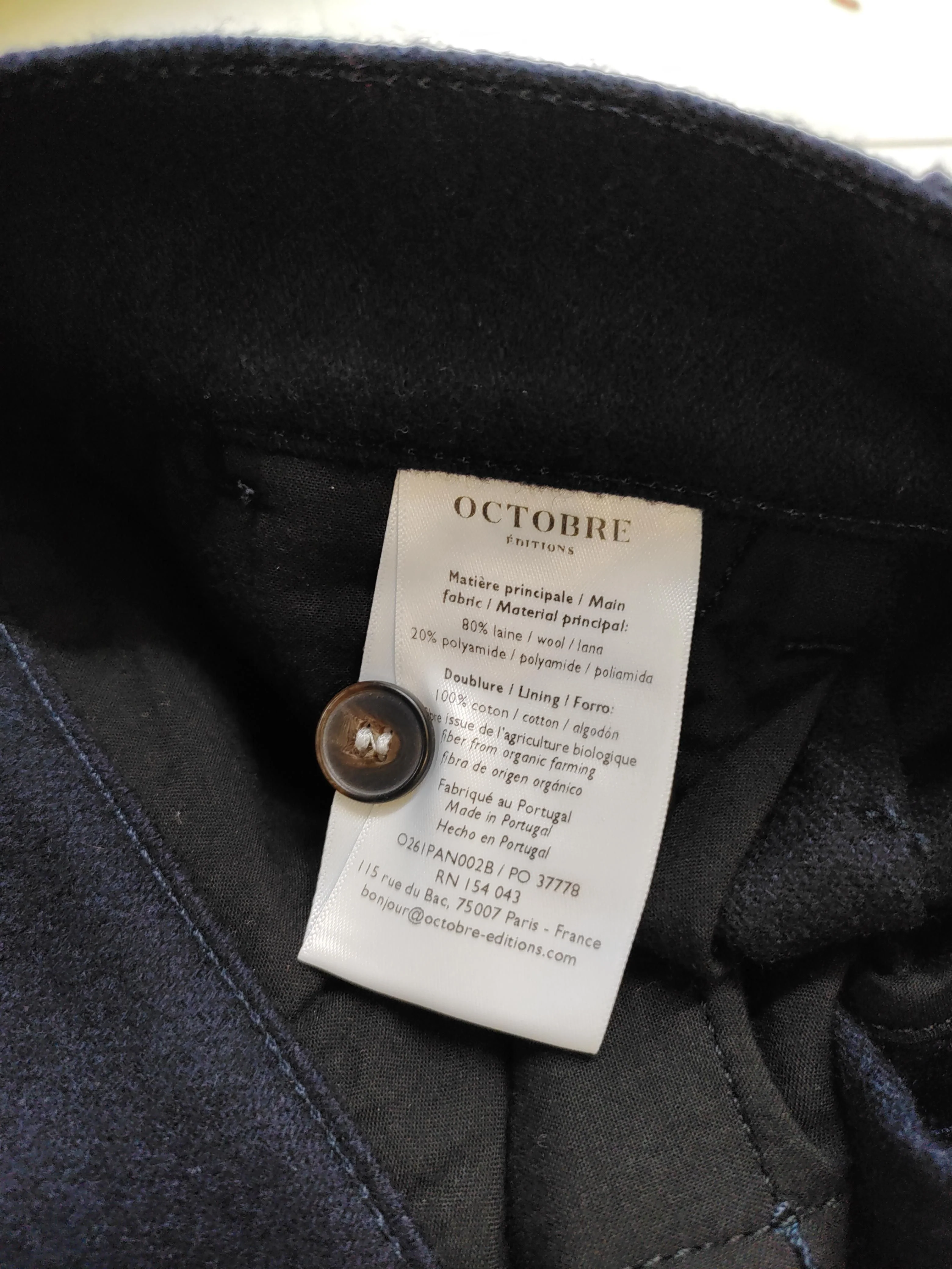 Octobre Editions Men's Trousers W 36 in Blue Wool New with tags - Image 6