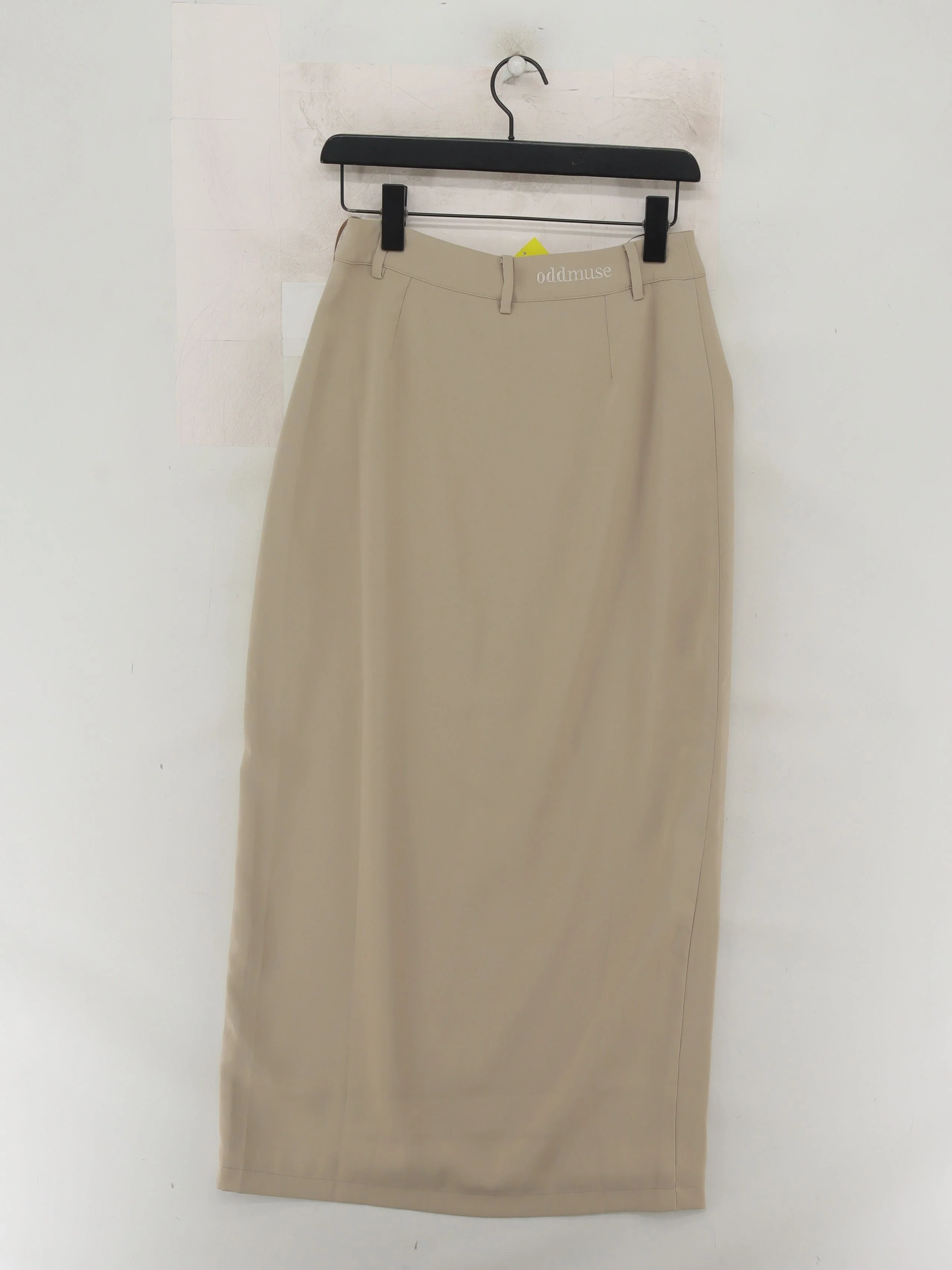Oddmuse Women's Midi Skirt M Tan Polyester with Spandex Midi Straight & Pencil - Image 2