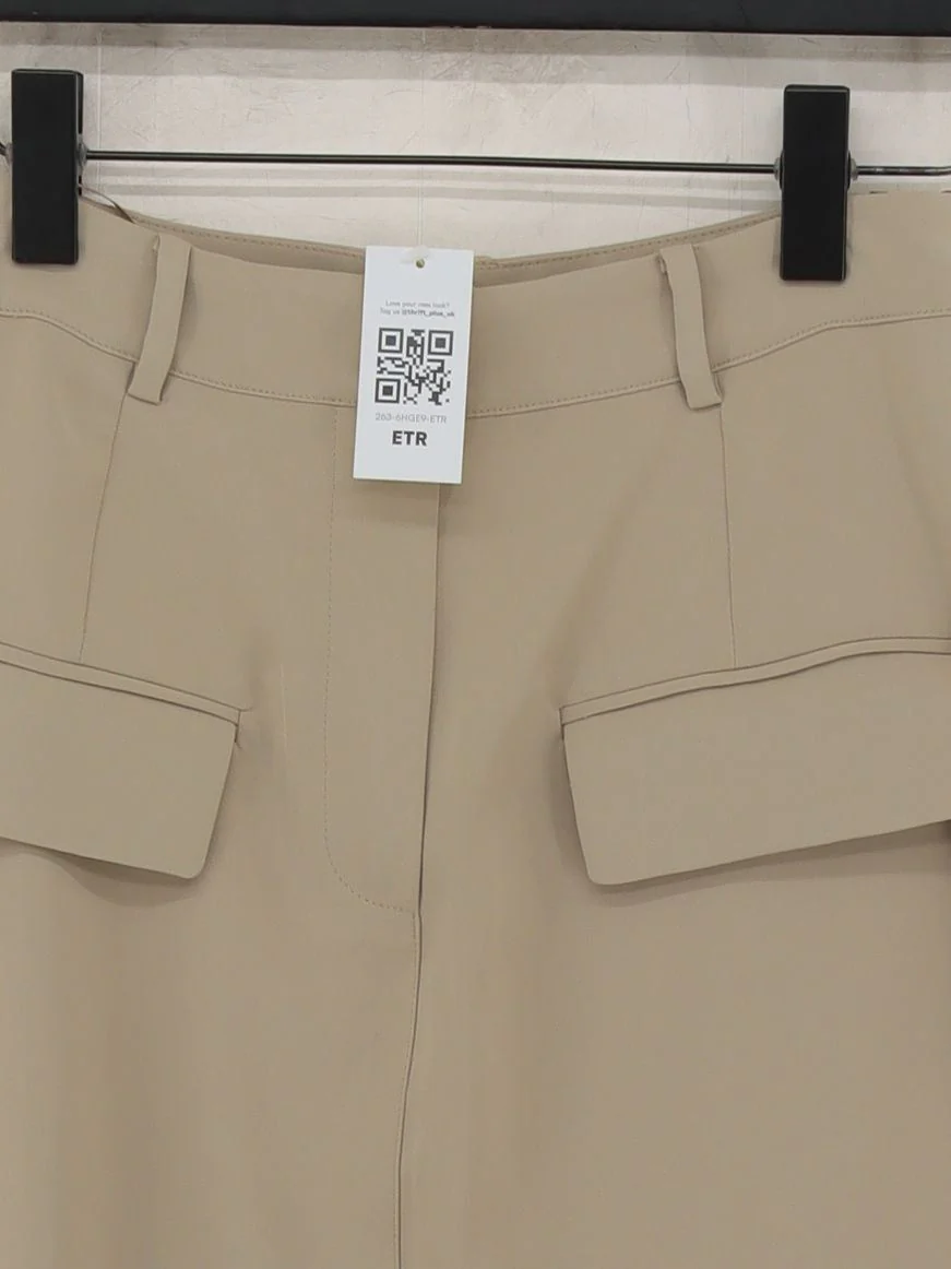 Oddmuse Women's Midi Skirt M Tan Polyester with Spandex Midi Straight & Pencil - Image 3