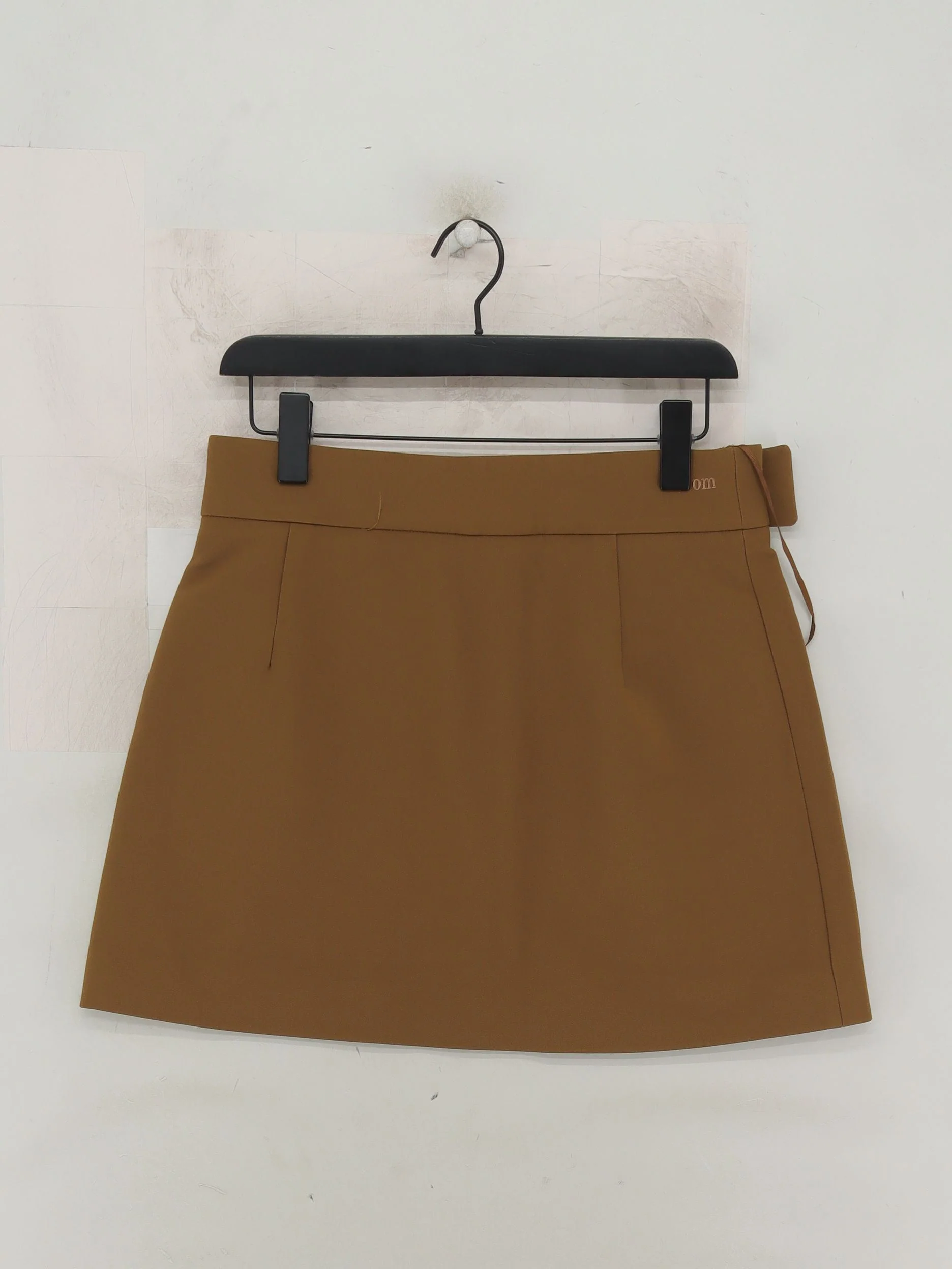 Oddmuse Women's Mini Skirt L Tan Polyester with Rayon, Spandex Short Mini - Image 2