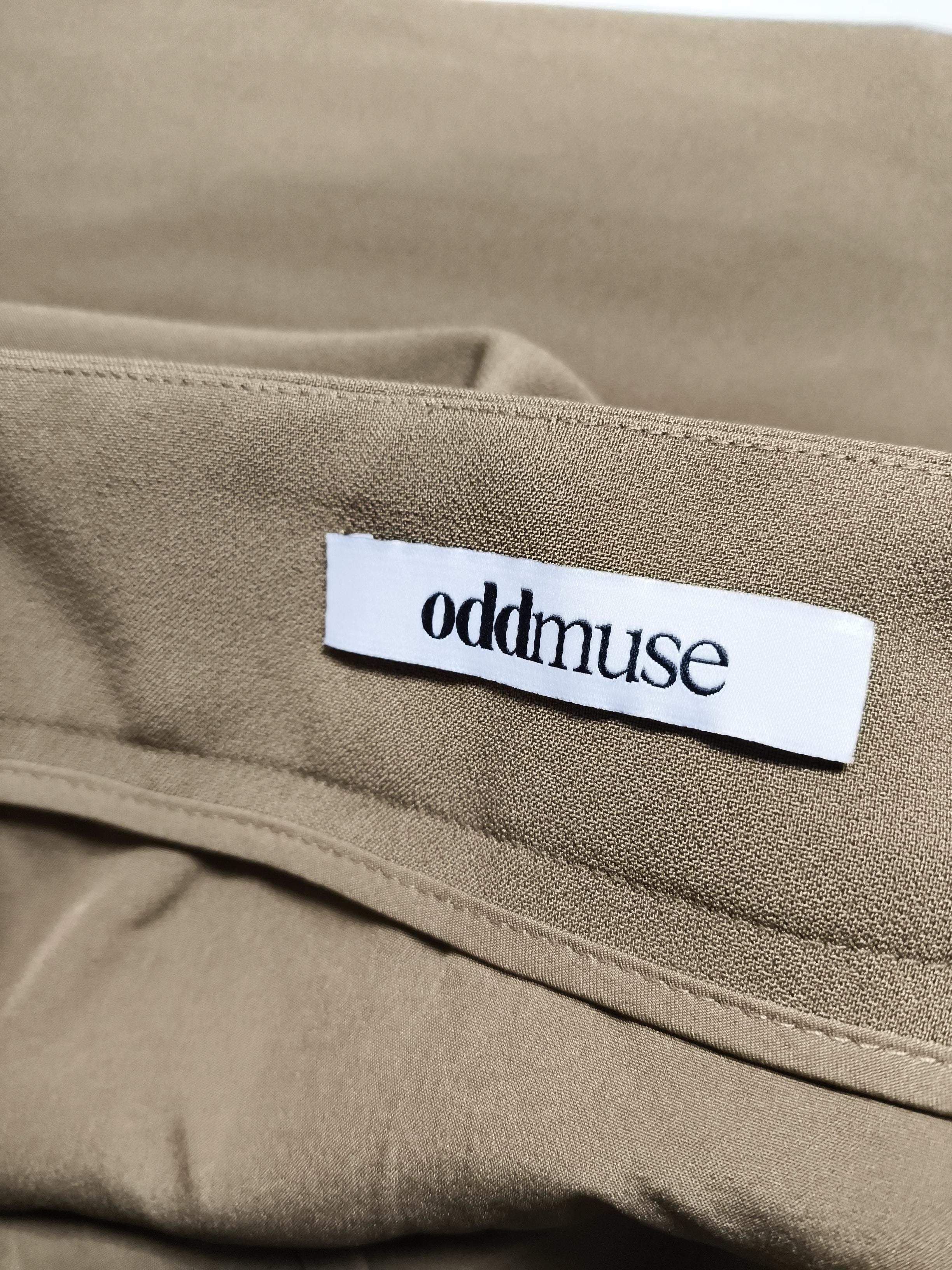 Oddmuse Women's Mini Skirt L Tan Polyester with Rayon, Spandex Short Mini - Image 5
