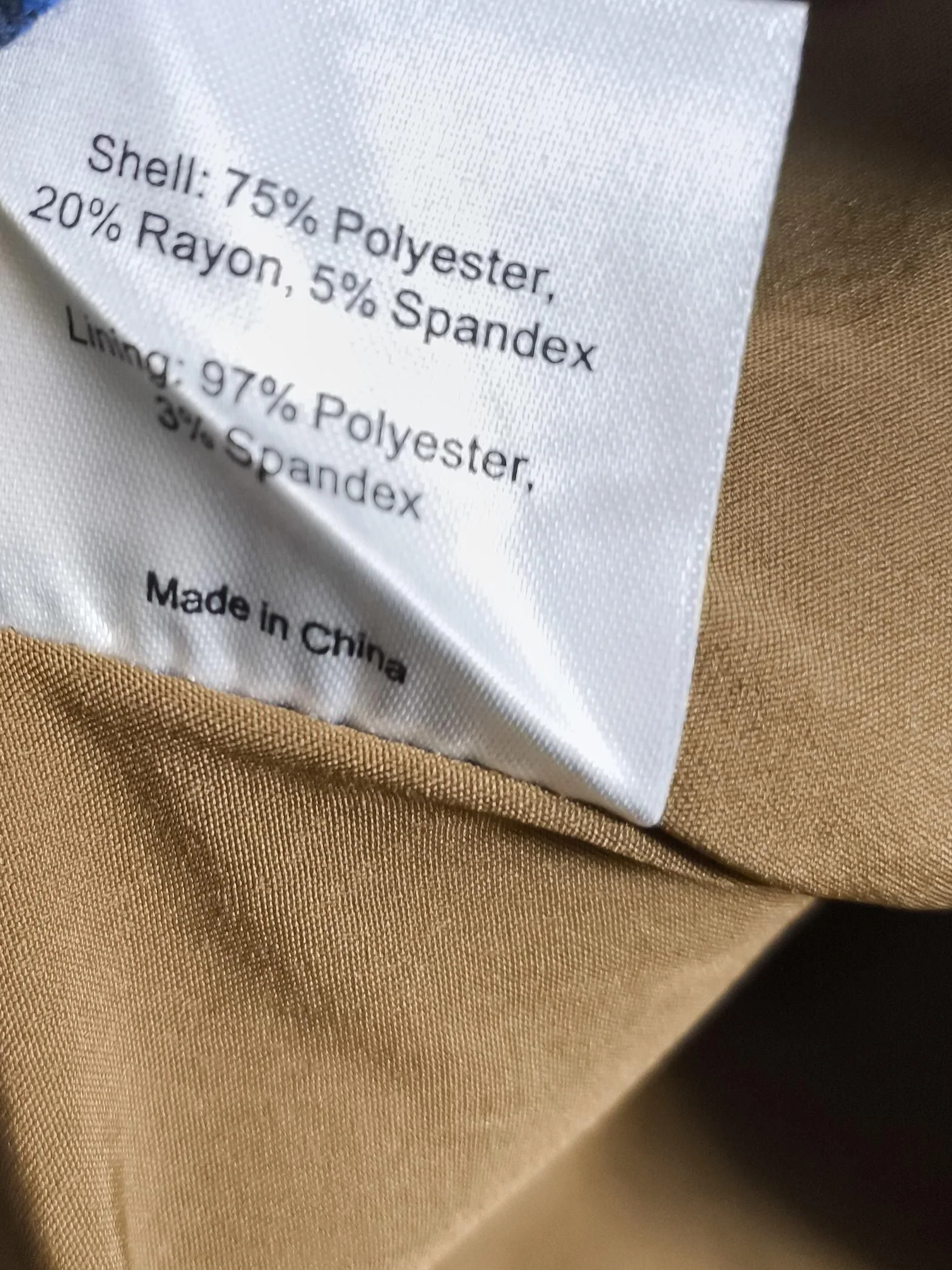 Oddmuse Women's Mini Skirt L Tan Polyester with Rayon, Spandex Short Mini - Image 6