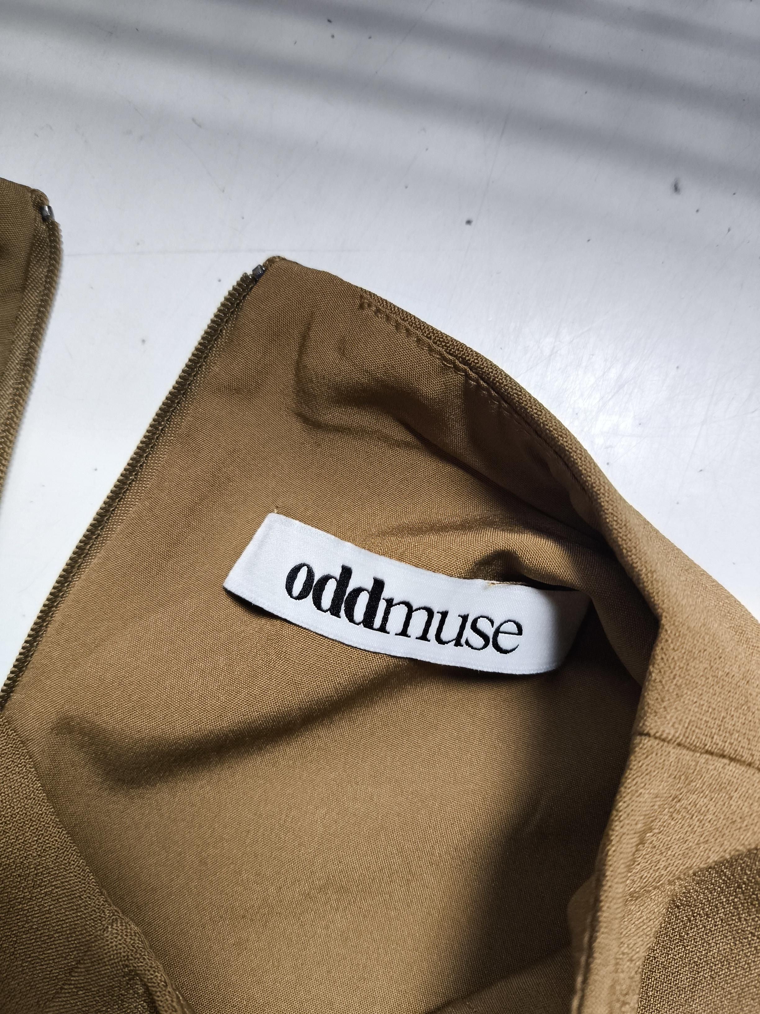 Oddmuse Women's Top L Brown Polyester with Rayon Sleeveless Mock Neck Basic - Image 5