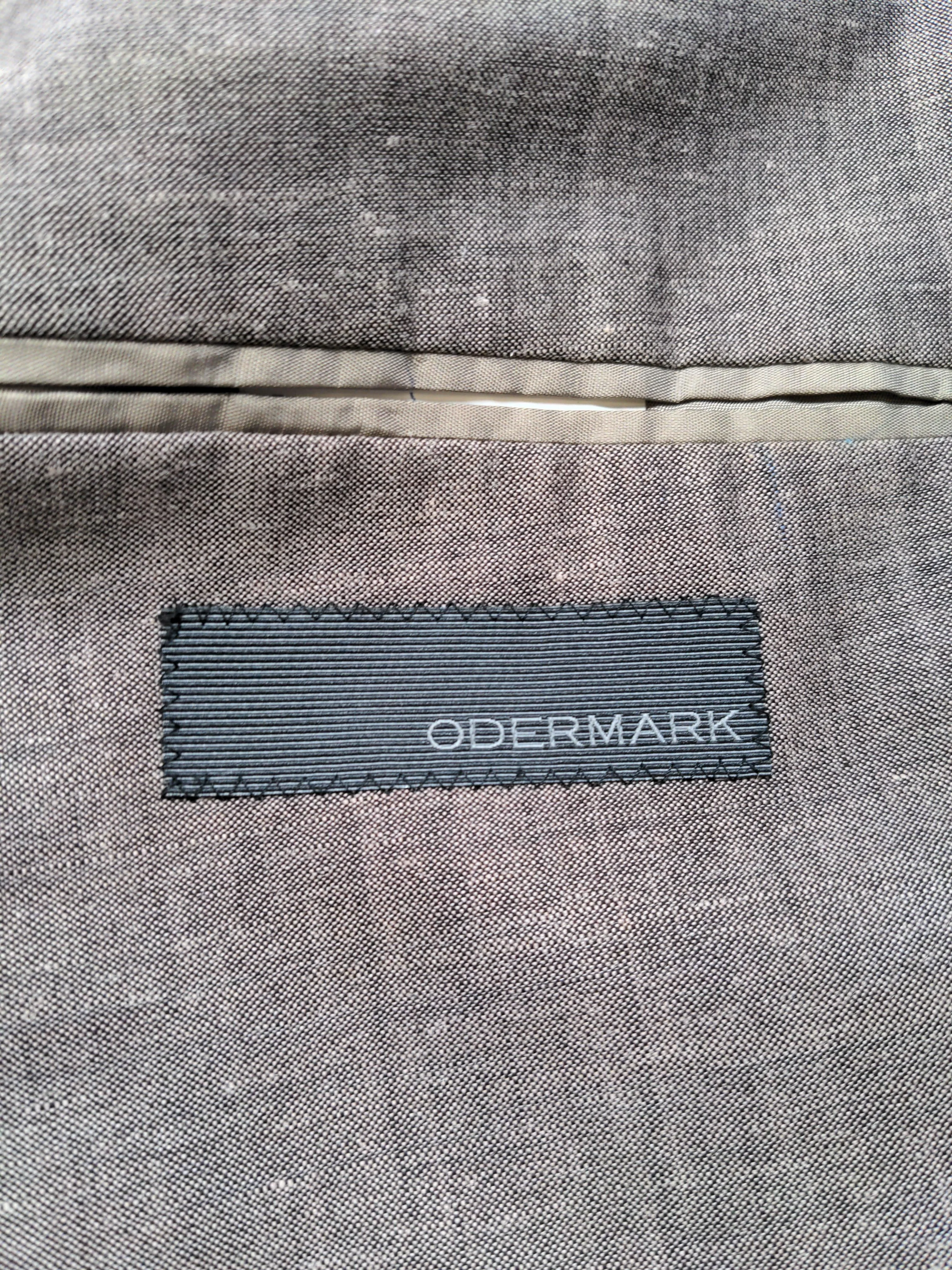Odermark Men's Blazer Chest: 54 in Brown 100% Linen Overcoat - Image 5