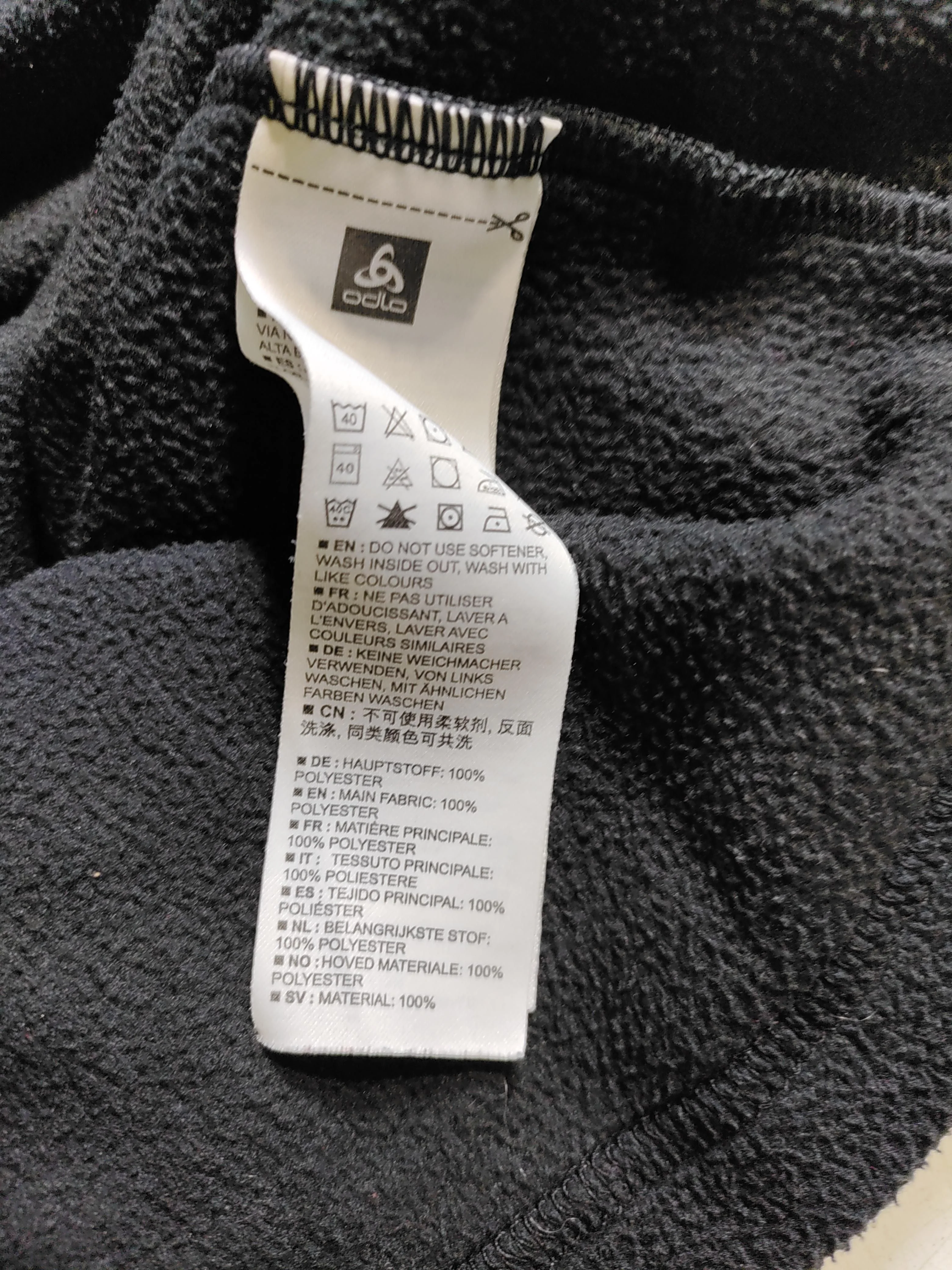 Odlo Men's Jumper M Black 100% Polyester High Neck Pullover - Image 6