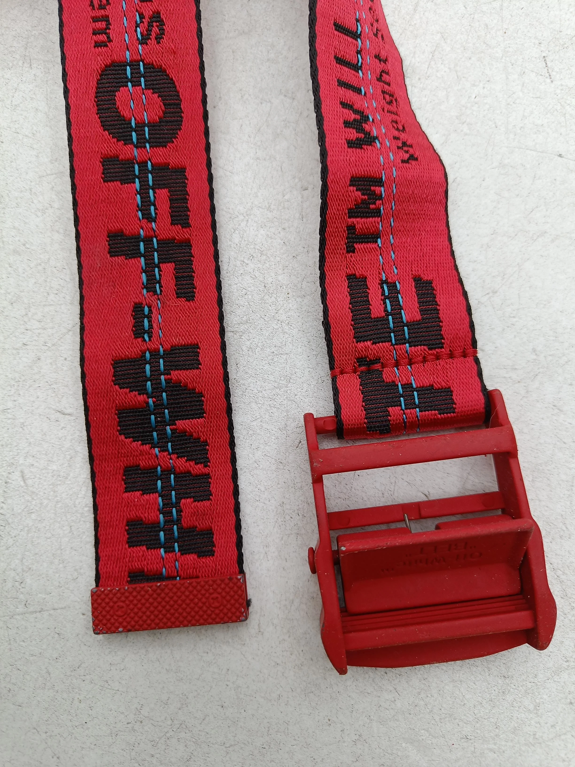 Off-White Men's Belt M Red Graphic 100% Other Dress Belt - Image 3