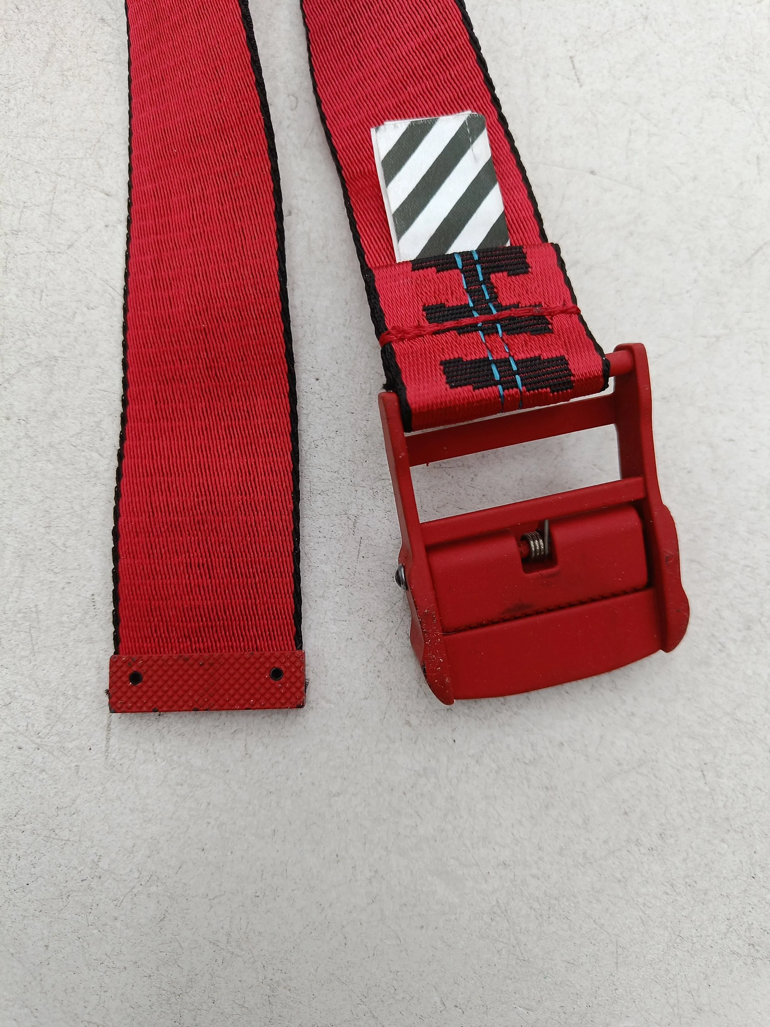 Off-White Men's Belt M Red Graphic 100% Other Dress Belt - Image 4