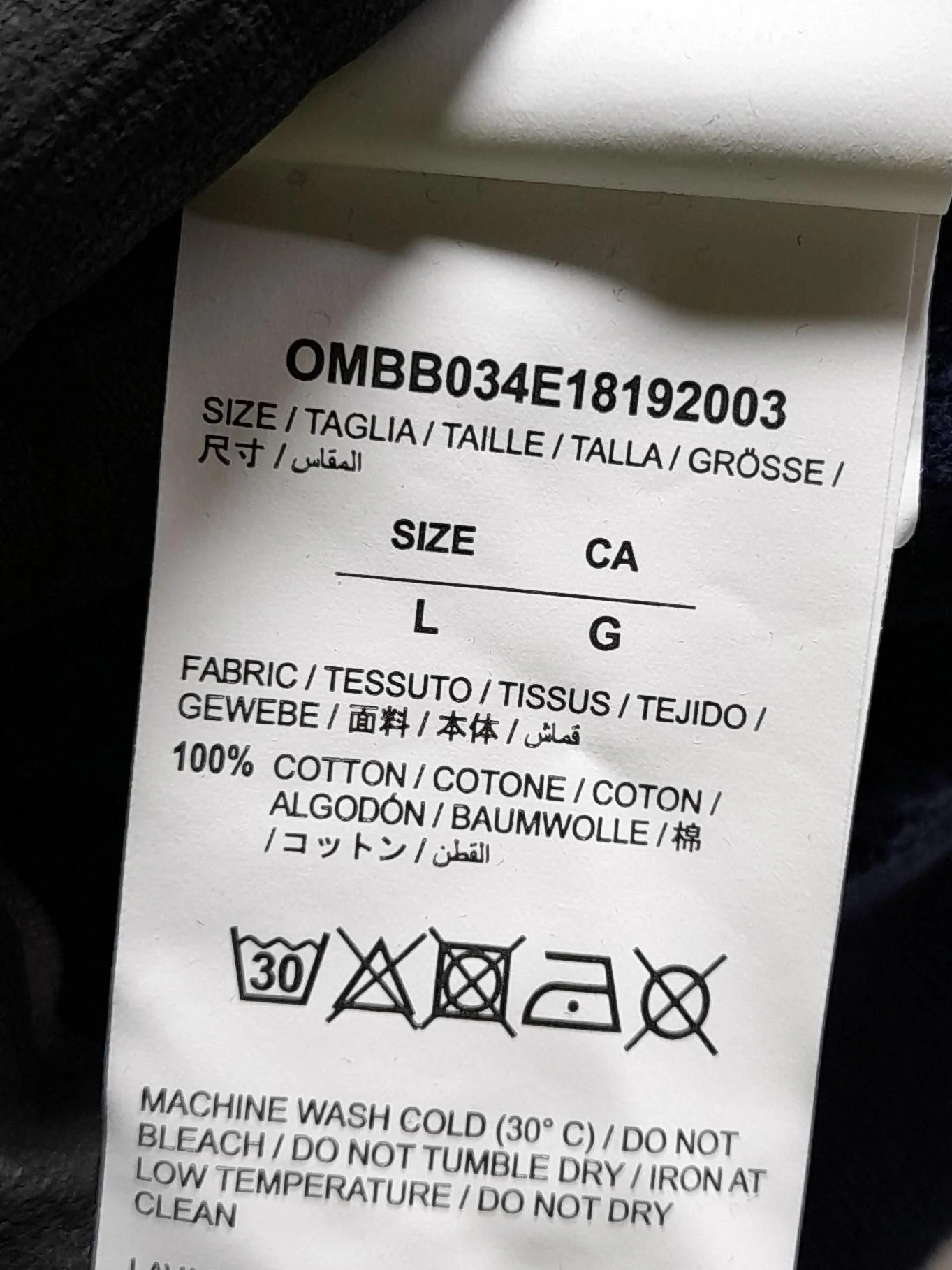Off-White Men's Hoodie L Blue Graphic 100% Cotton Pullover - Image 10