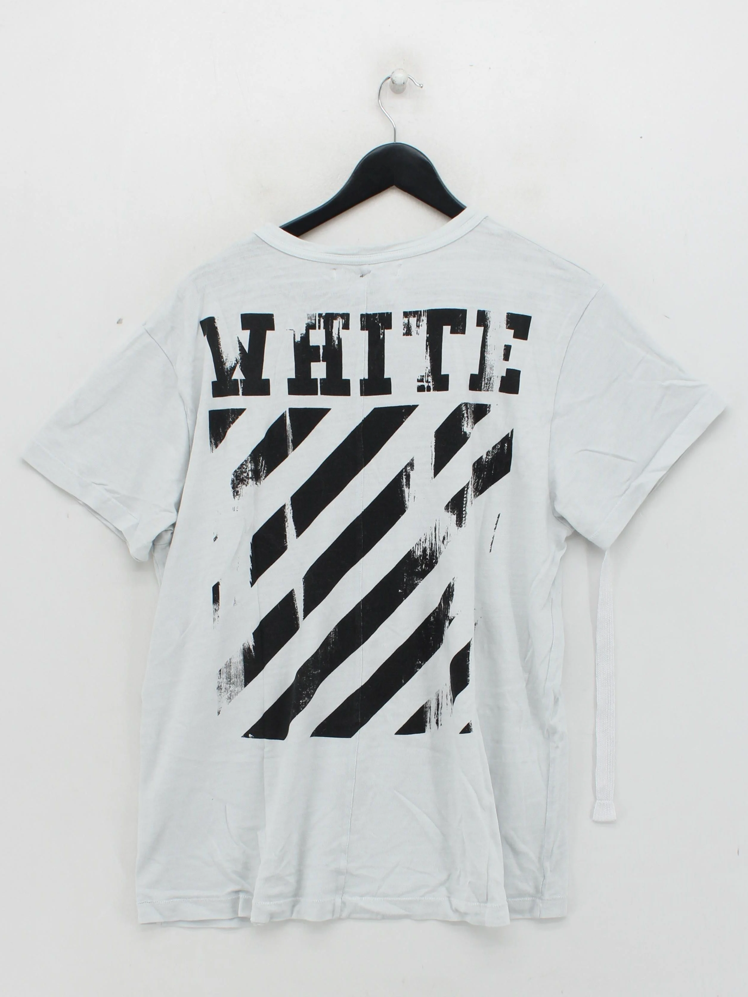 Off-White Men's T-Shirt S Blue Graphic 100% Cotton Basic - Image 2