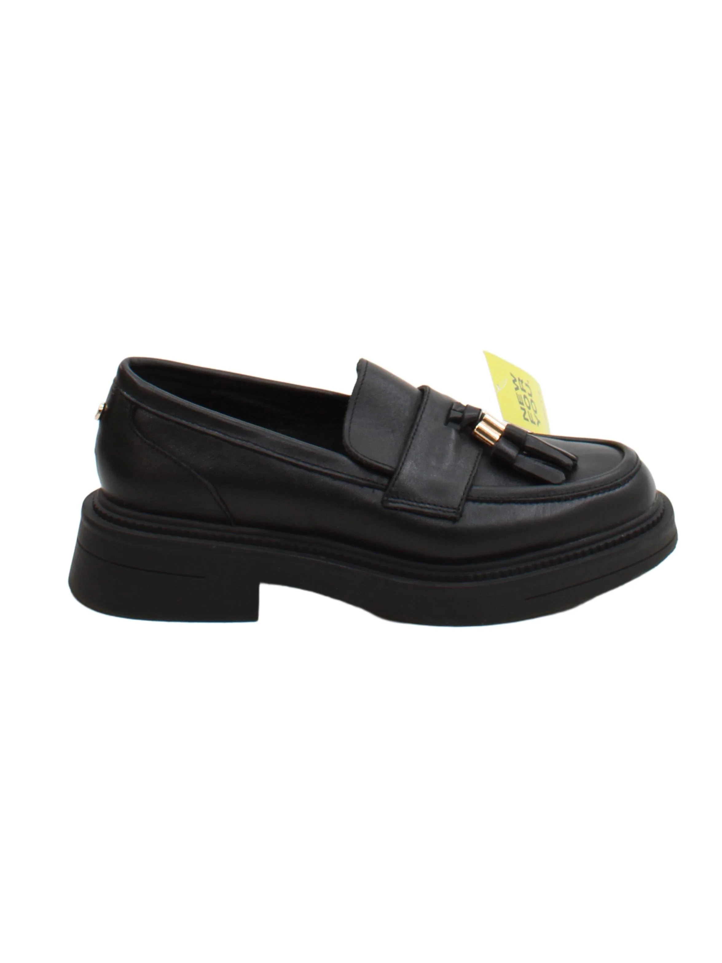 Office Women's Flat Shoes UK 5 Black 100% Leather Loafer