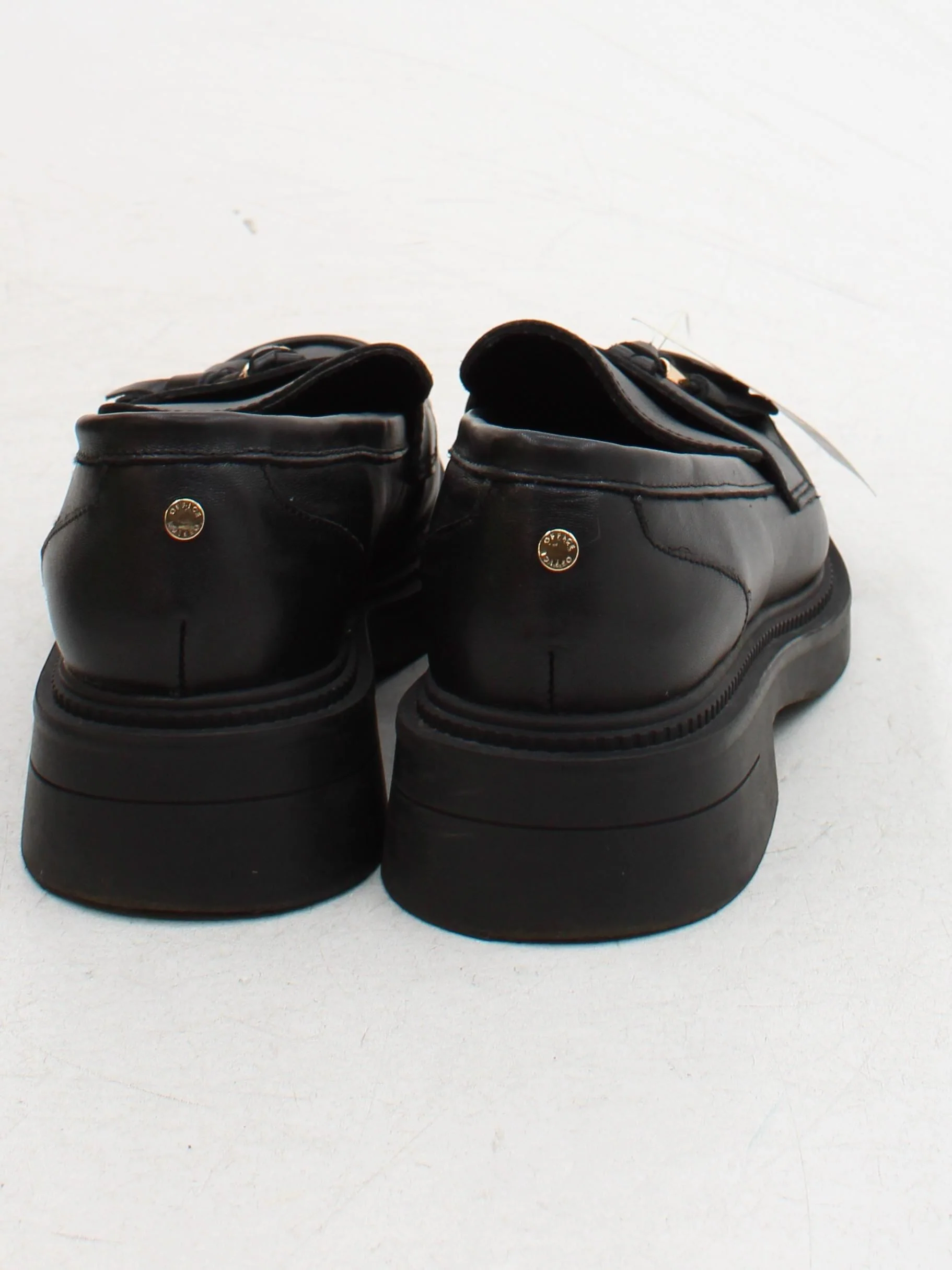 Office Women's Flat Shoes UK 5 Black 100% Leather Loafer - Image 3