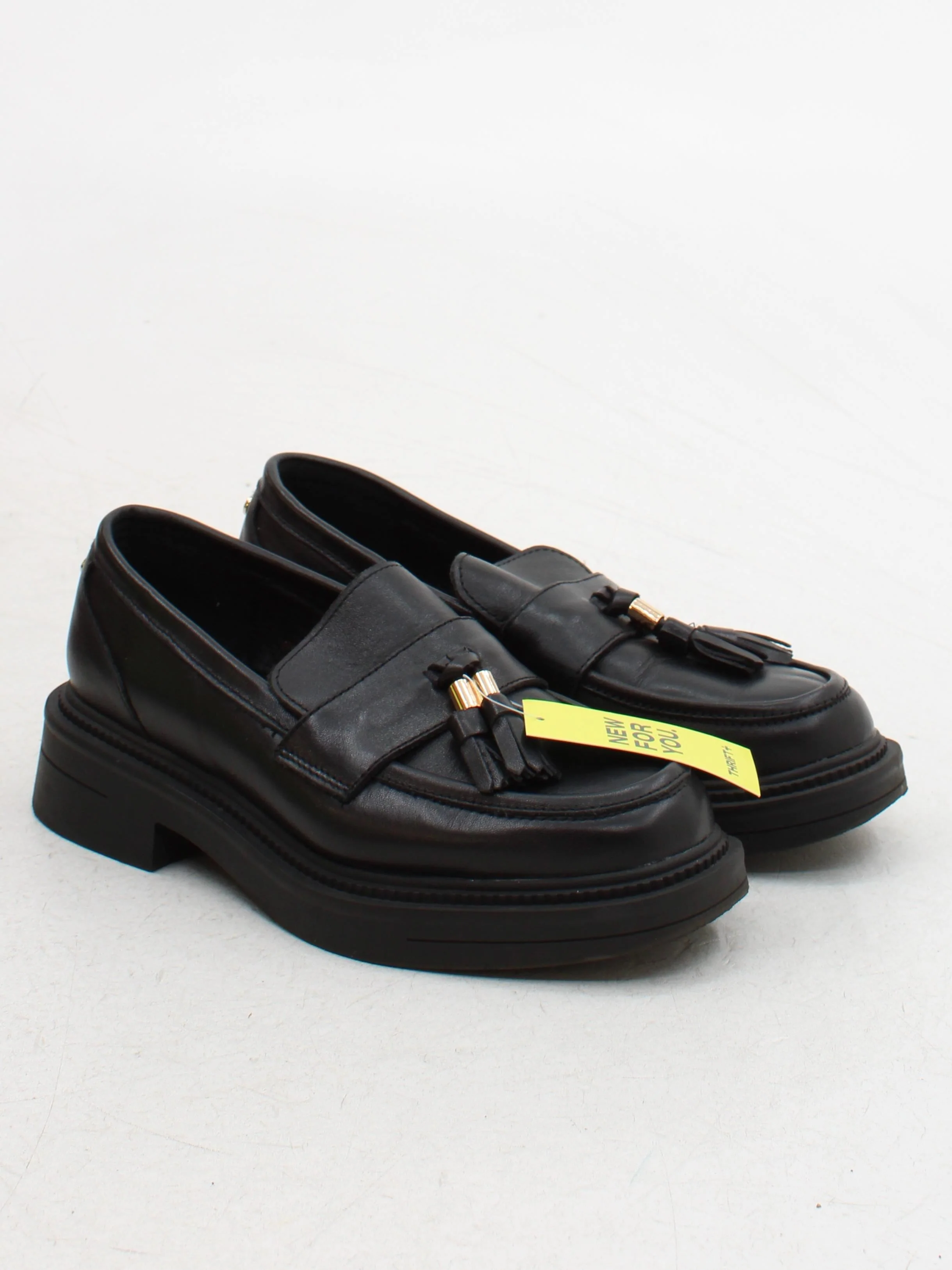 Office Women's Flat Shoes UK 5 Black 100% Leather Loafer - Image 4