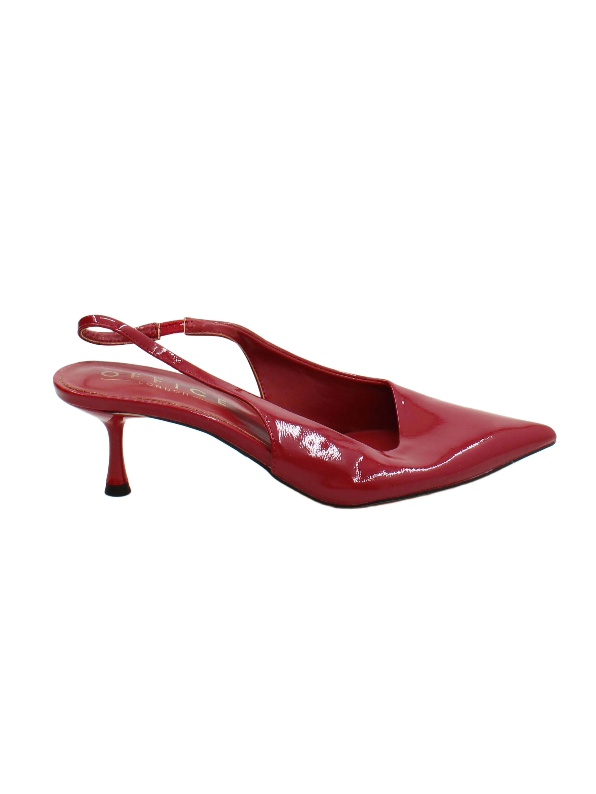 Office Women's Heels UK 5 Red 100% Leather Court