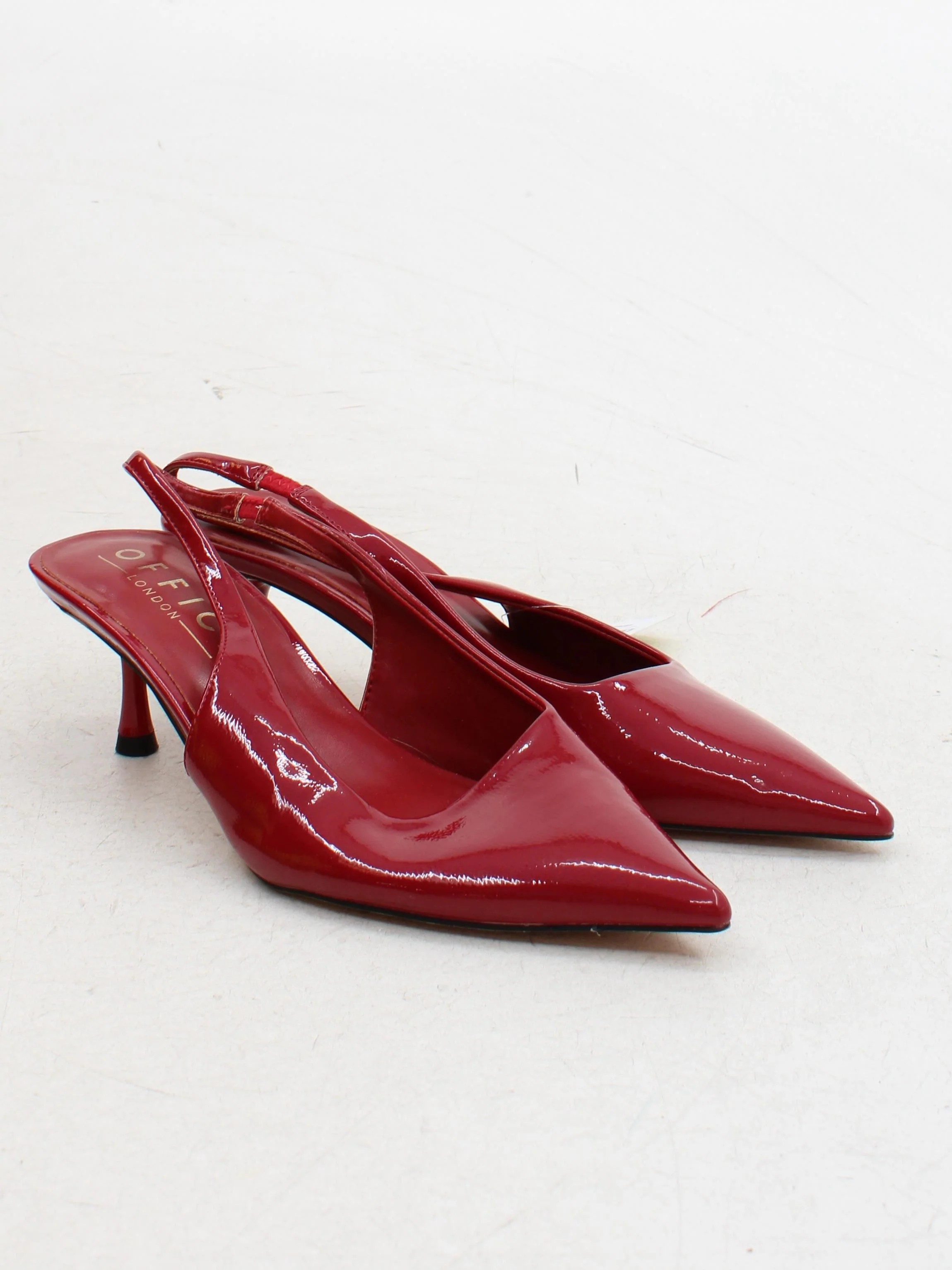Office Women's Heels UK 5 Red 100% Leather Court - Image 4