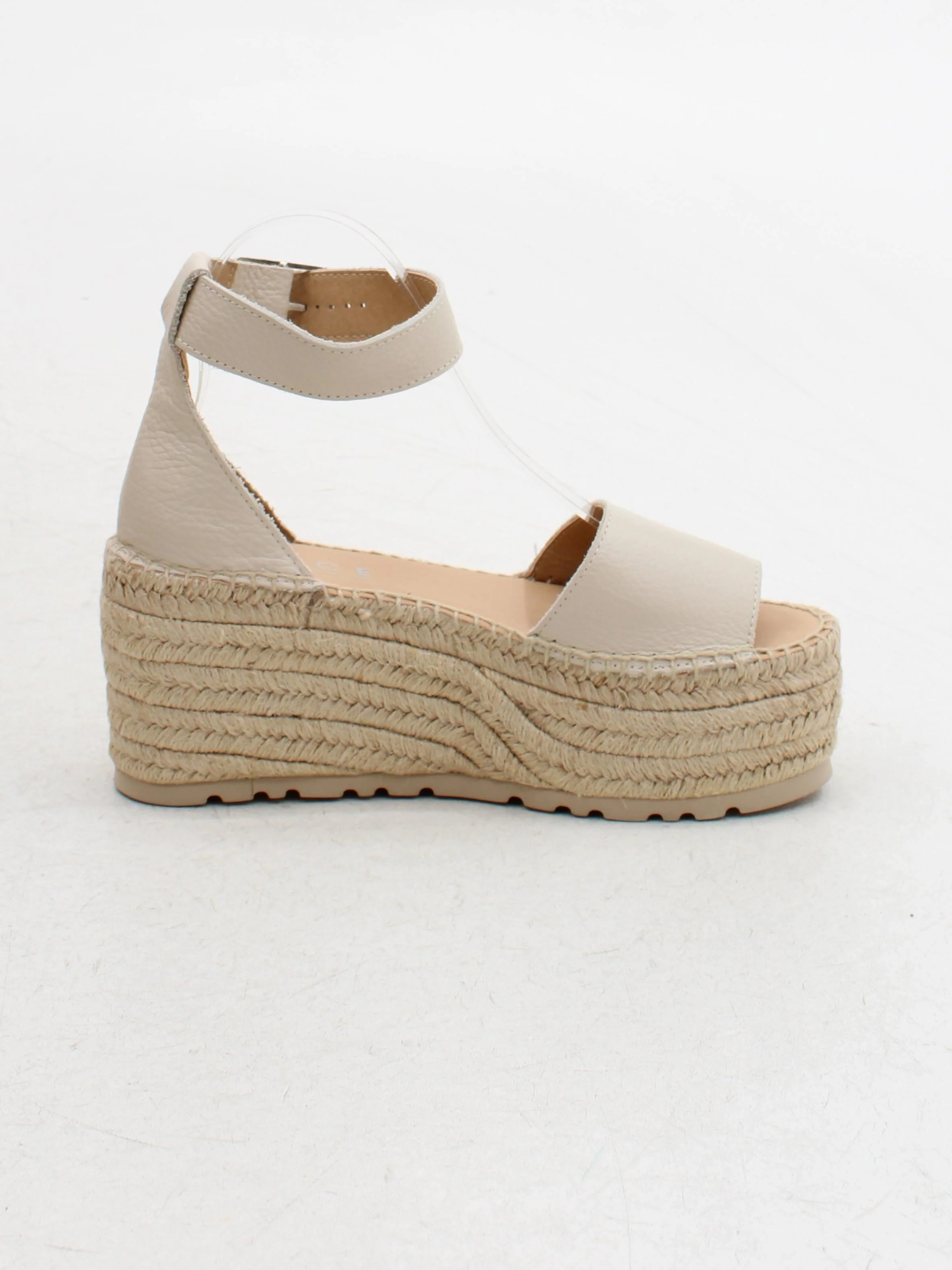 Office Women's Sandals UK 5 Cream 100% Leather Espadrille - Image 5