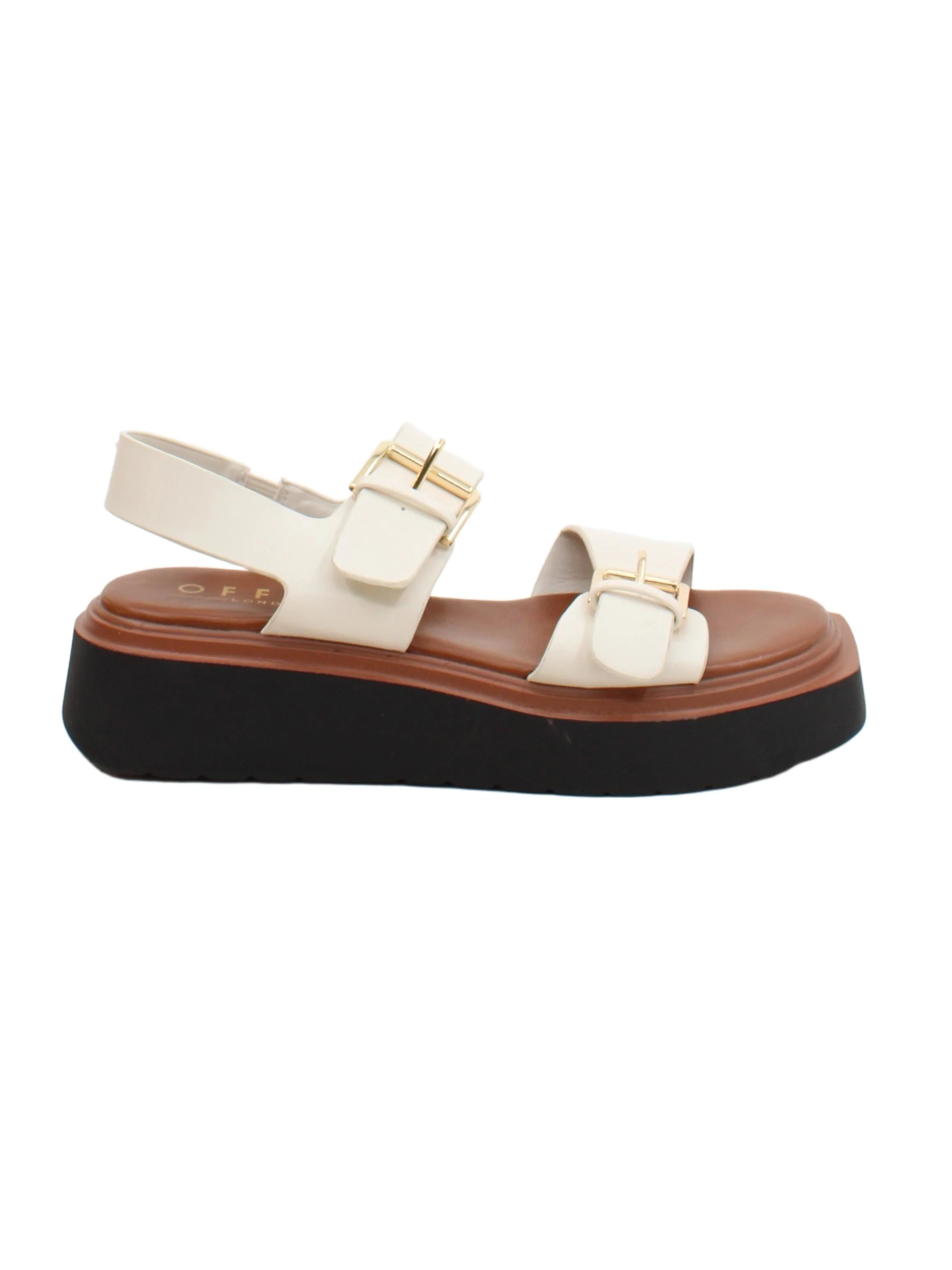 Office Women's Sandals UK 6 Cream 100% Faux Leather Strappy