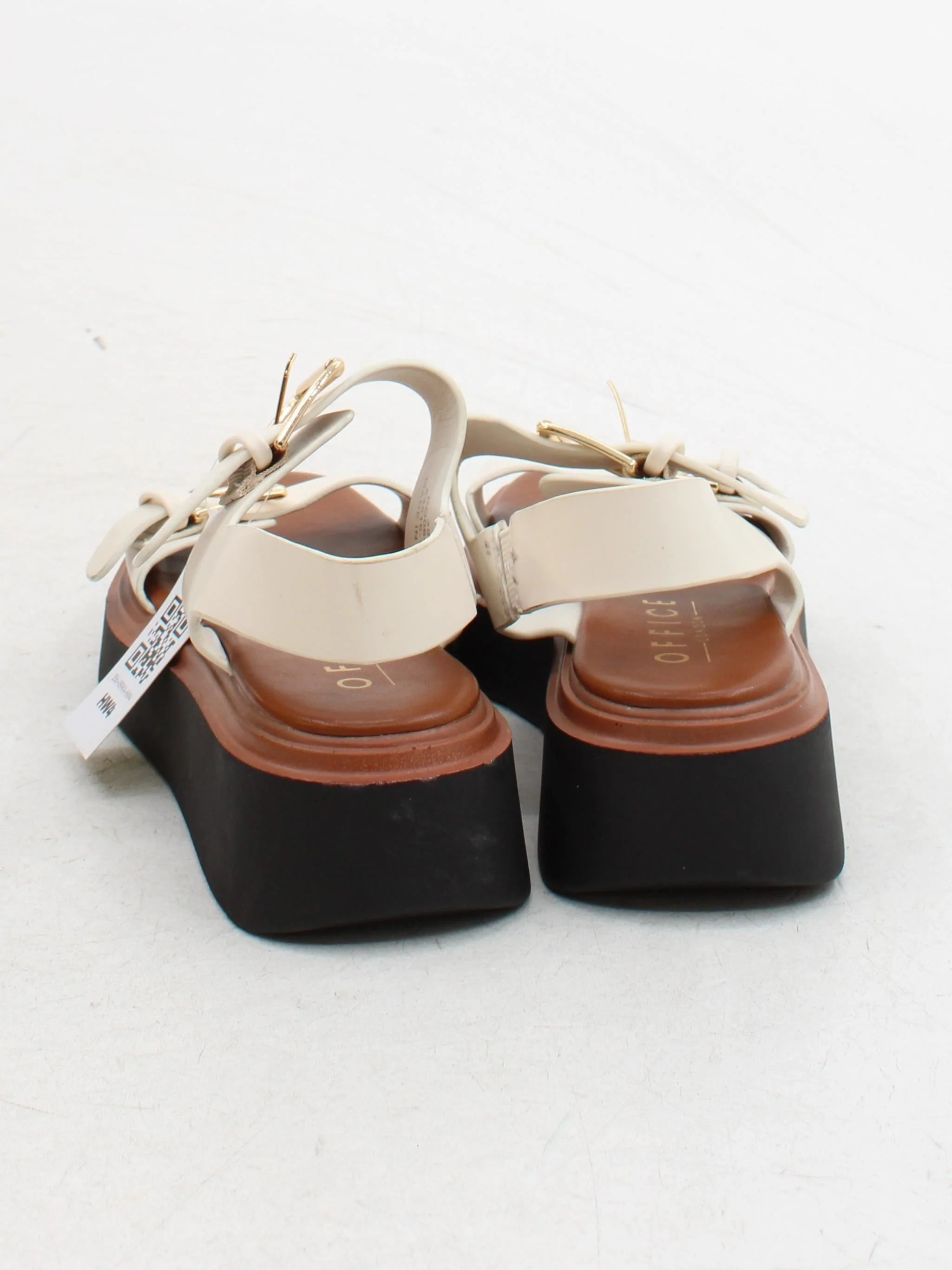 Office Women's Sandals UK 6 Cream 100% Faux Leather Strappy - Image 3