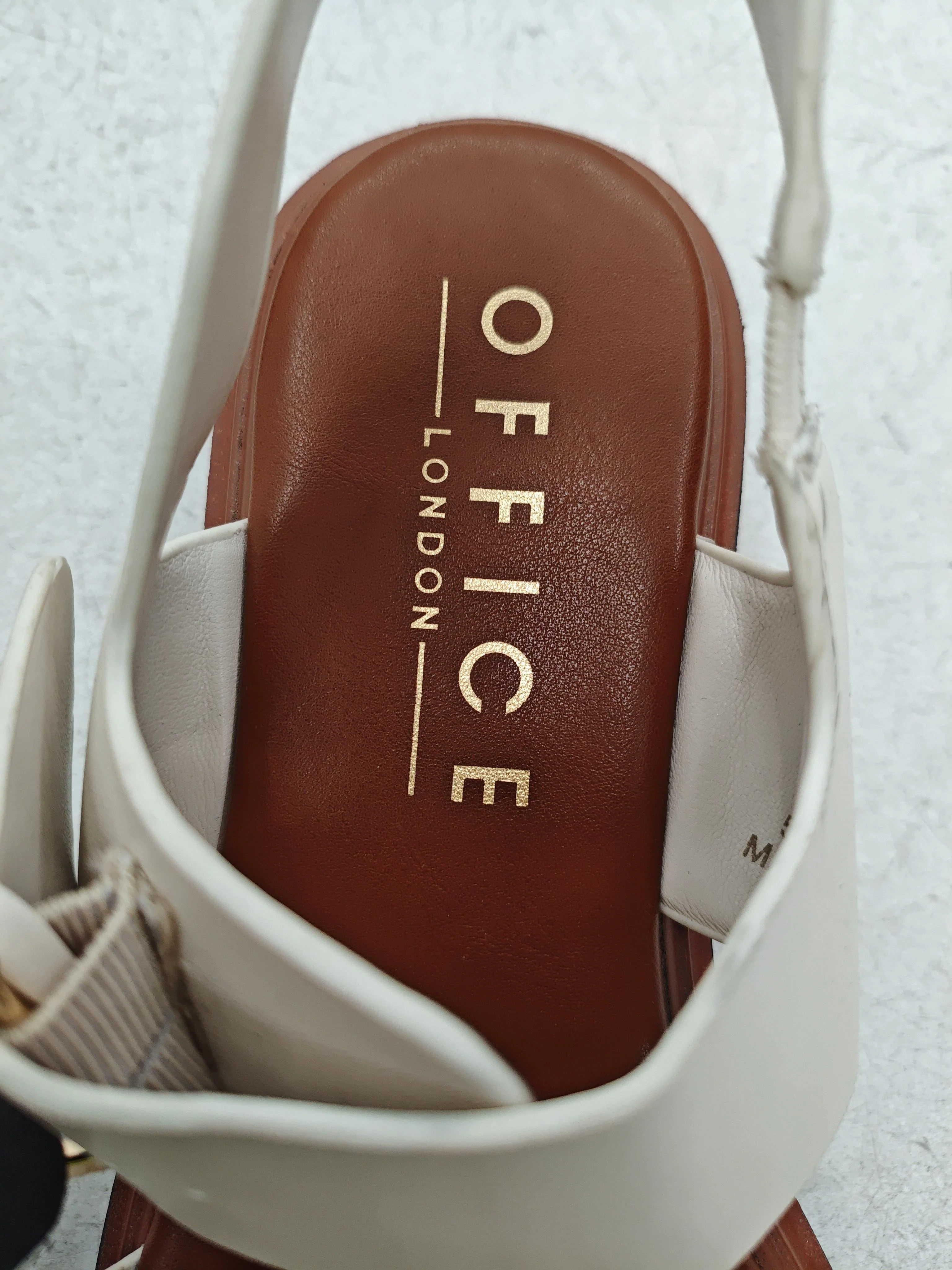Office Women's Sandals UK 6 Cream 100% Faux Leather Strappy - Image 6