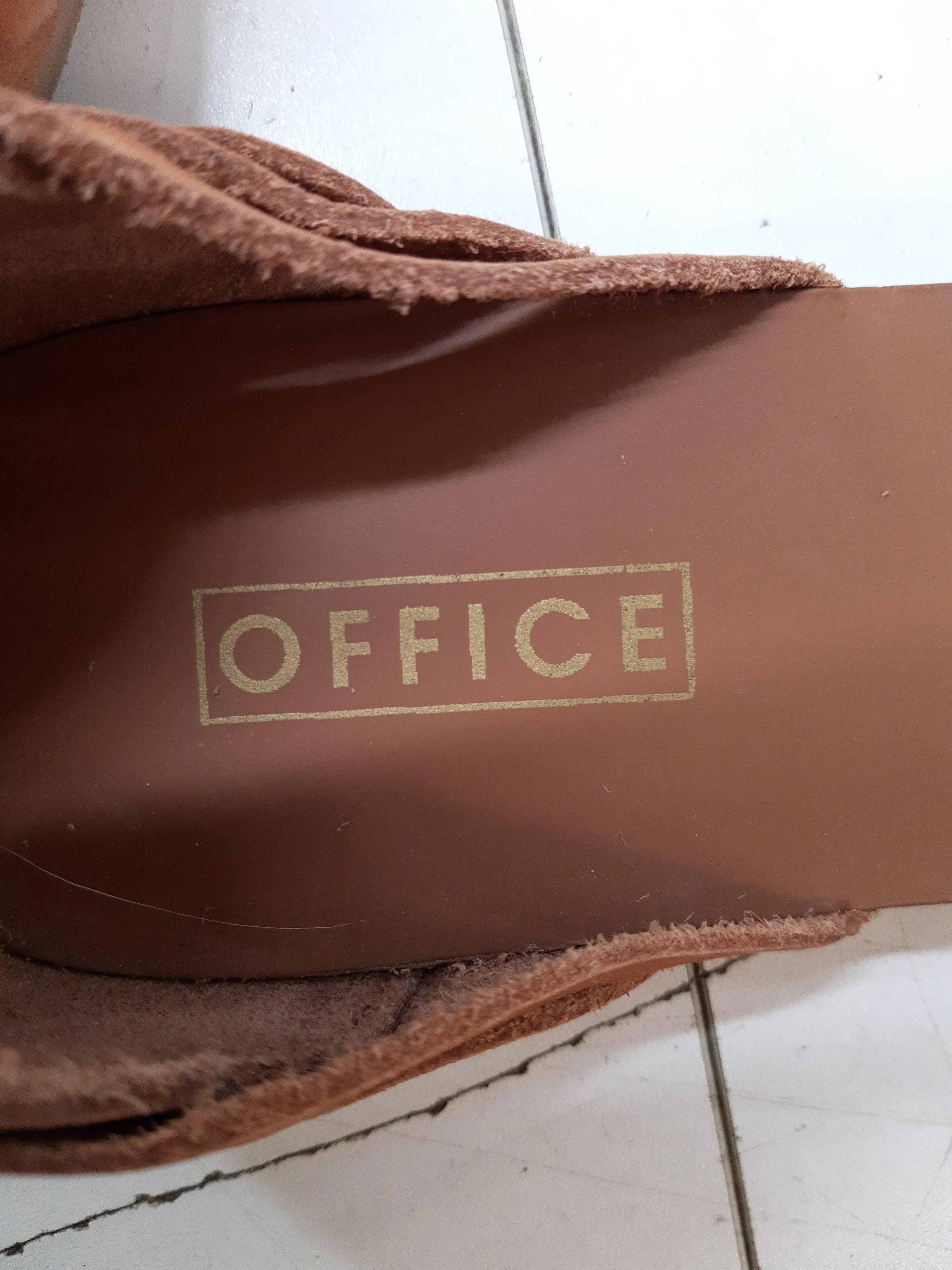 Office Women's Sandals UK 8 Tan 100% Suede Strappy - Image 8