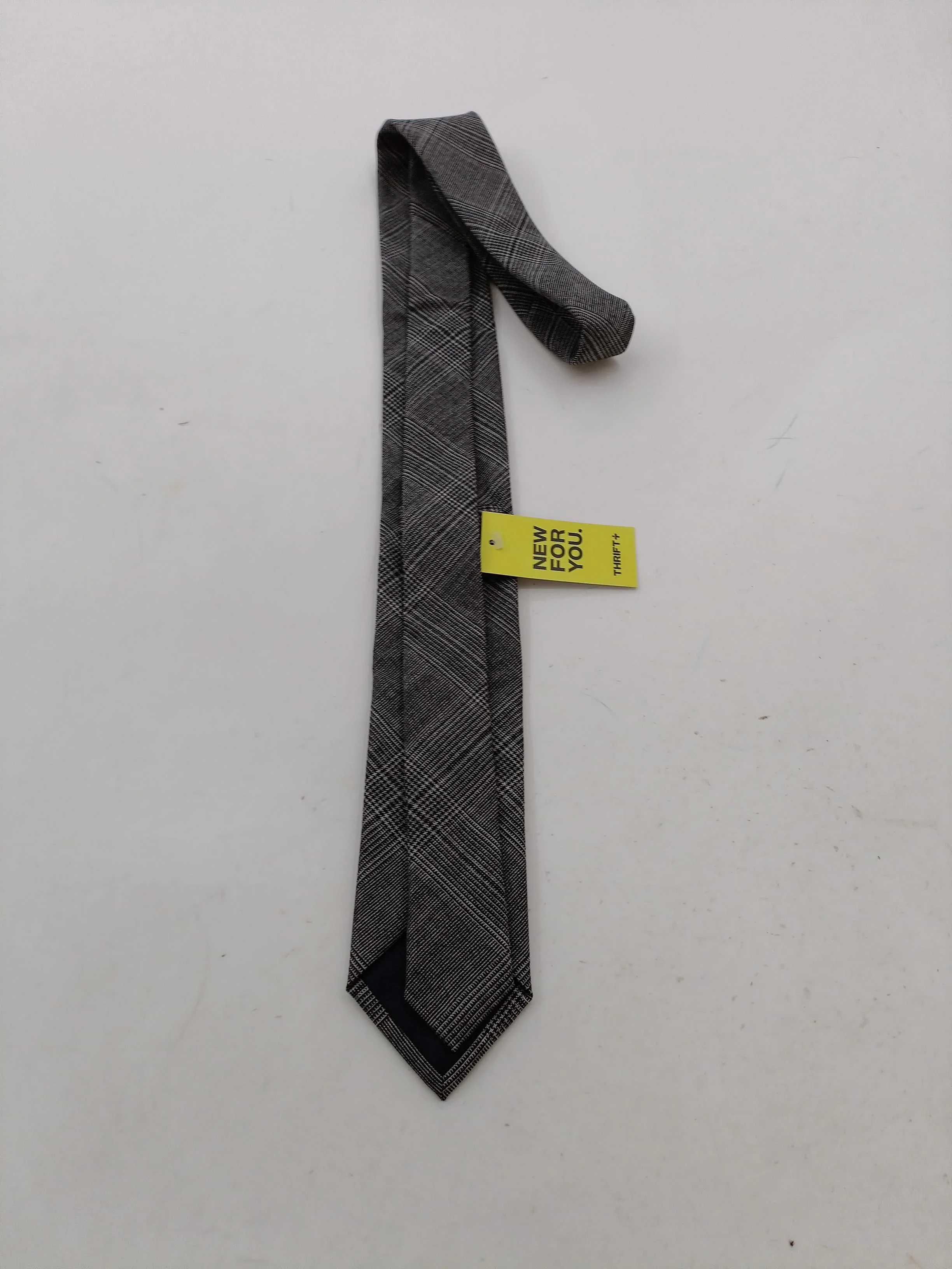 Officine Générale Men's Tie Grey Checkered 100% Wool - Image 2