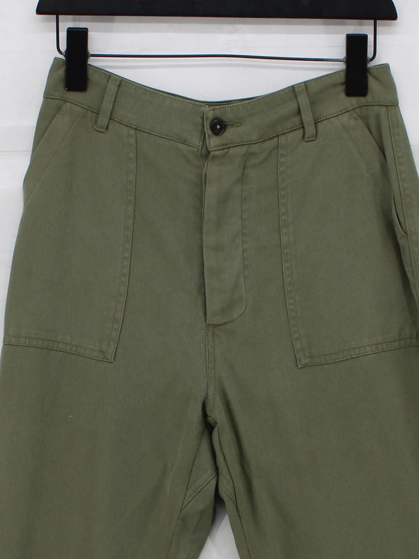 Officine Générale Men's Trousers S Green 100% Lyocell Modal Straight Chino - Image 3
