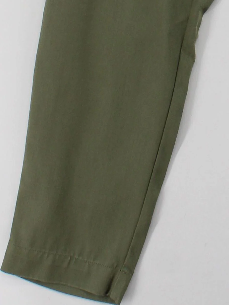 Officine Générale Men's Trousers S Green 100% Lyocell Modal Straight Chino - Image 4