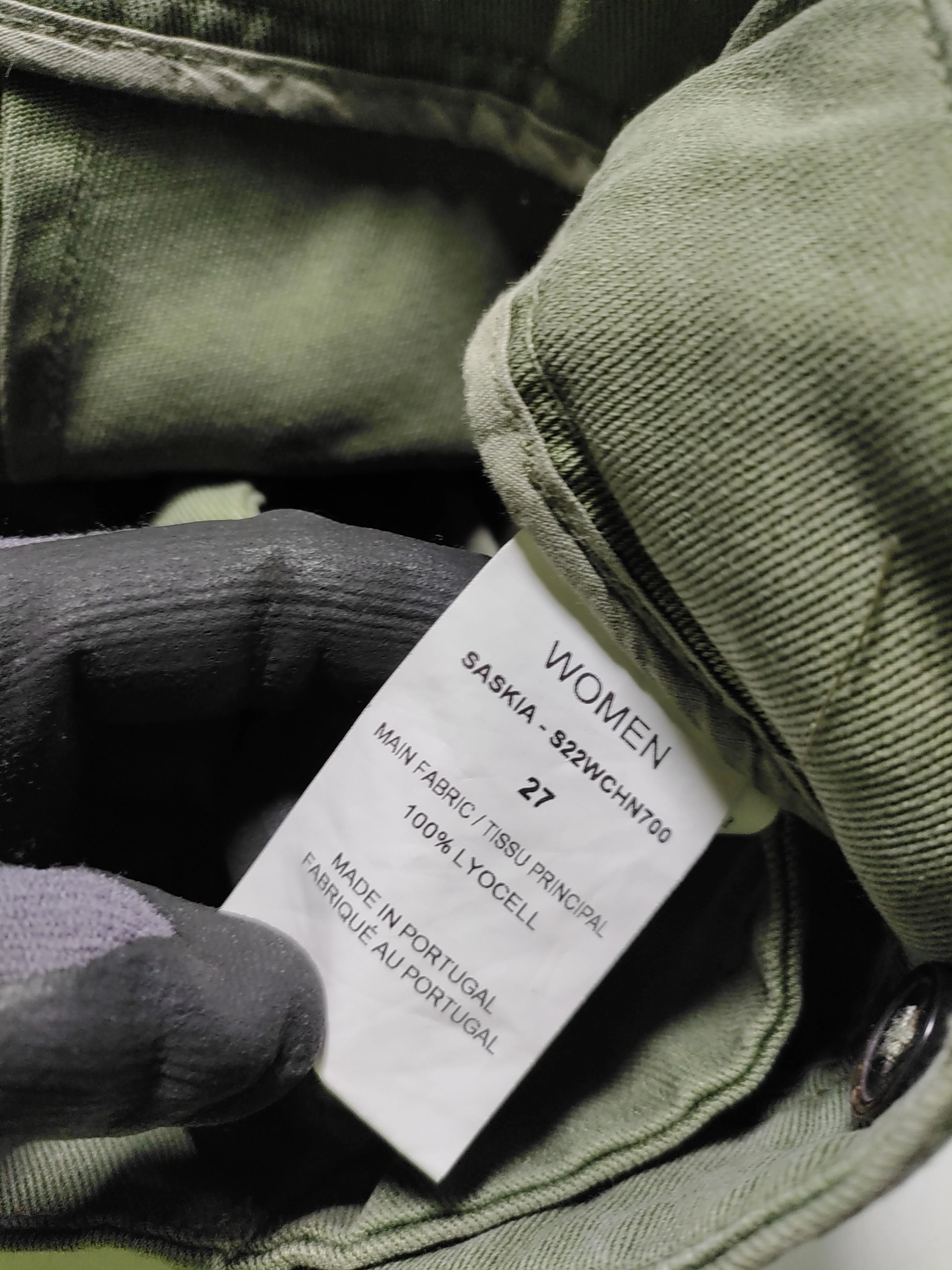 Officine Générale Men's Trousers S Green 100% Lyocell Modal Straight Chino - Image 6