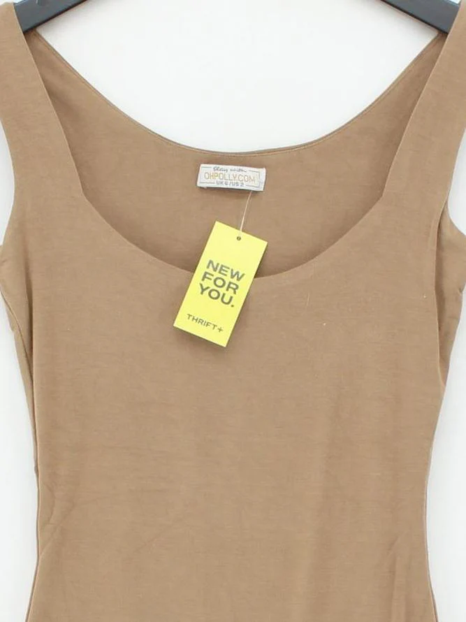 Oh Polly Bodycon Midi Dress UK6 in Tan - Image 3