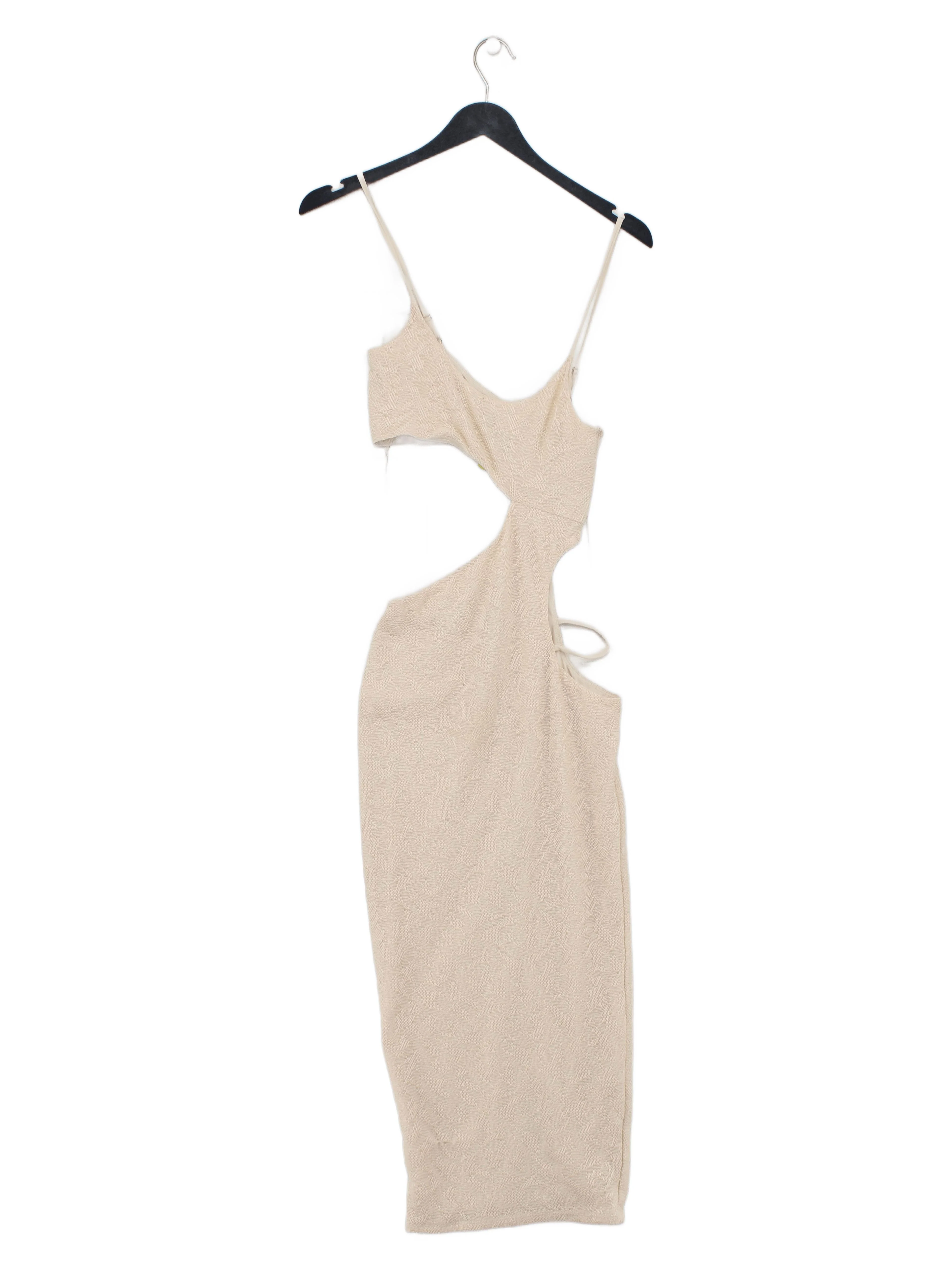 Oh Polly Bodycon Midi Dress UK8 in Cream