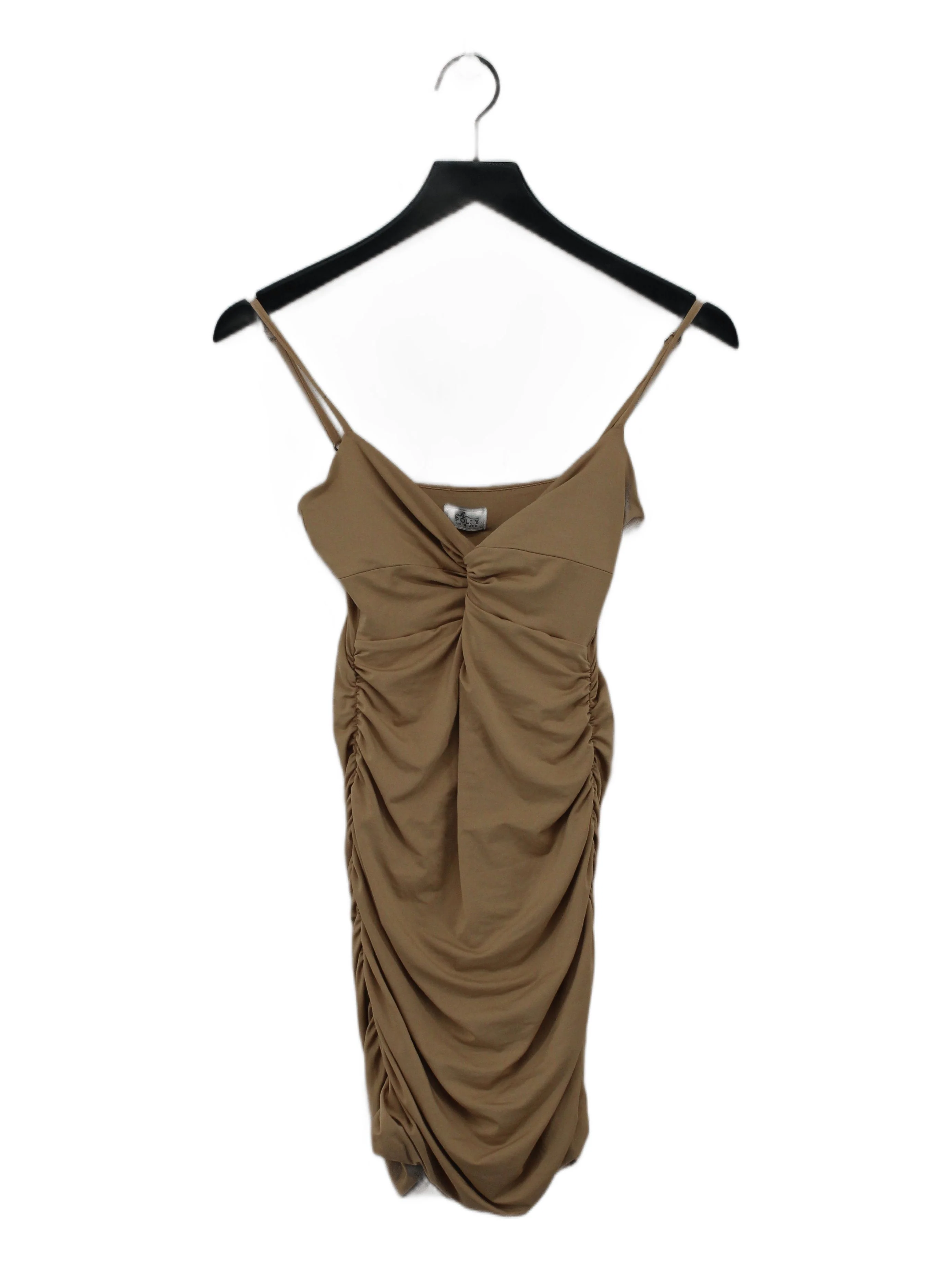Oh Polly Bodycon Mini Dress UK10 in Tan