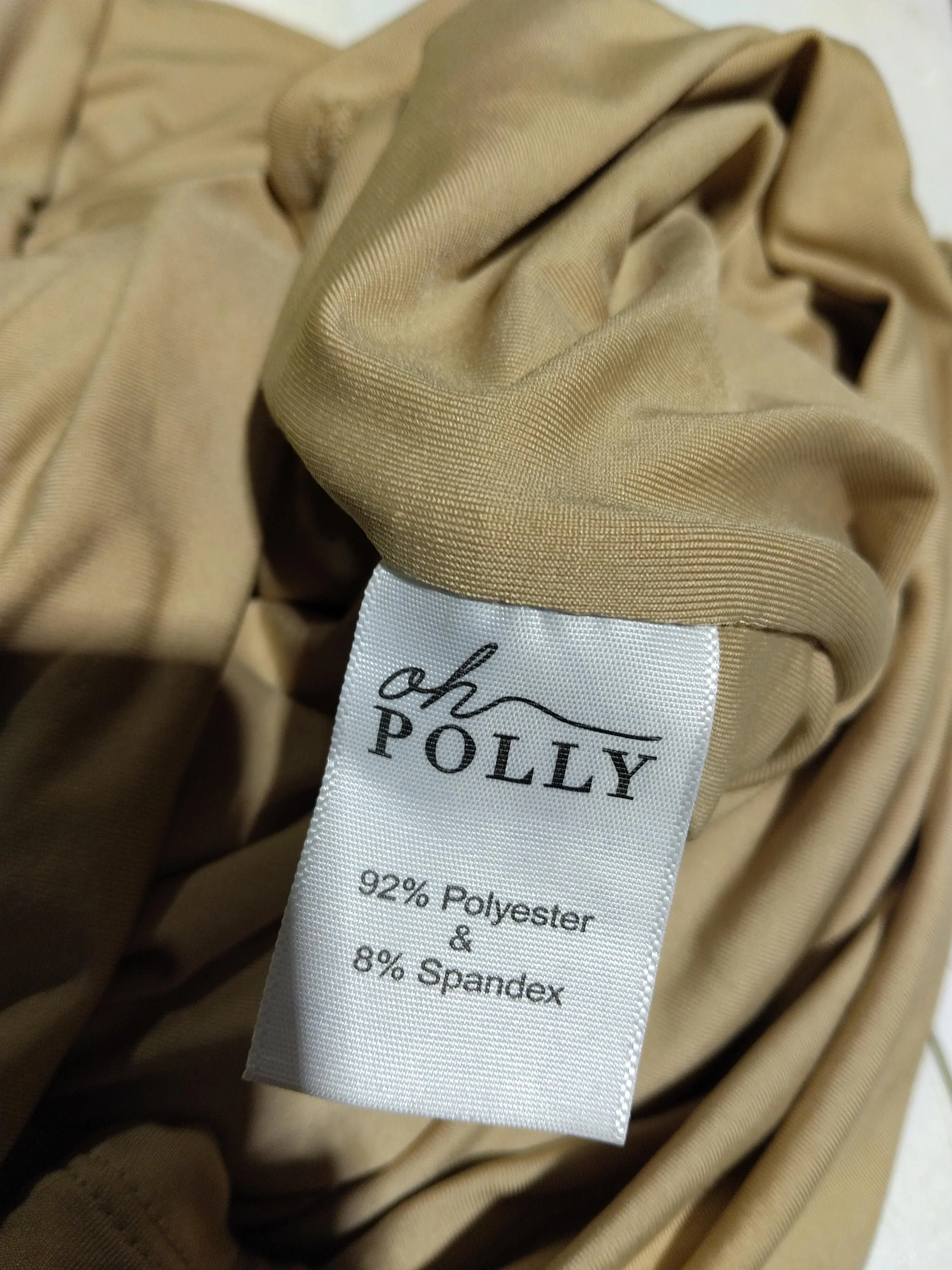 Oh Polly Bodycon Mini Dress UK10 in Tan - Image 6